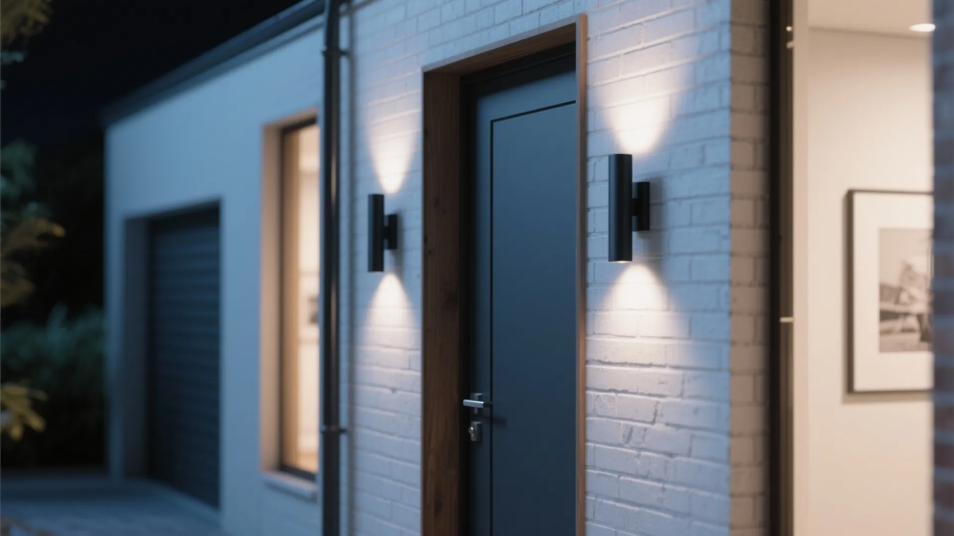 Minimalist LED wall sconces for clean facades