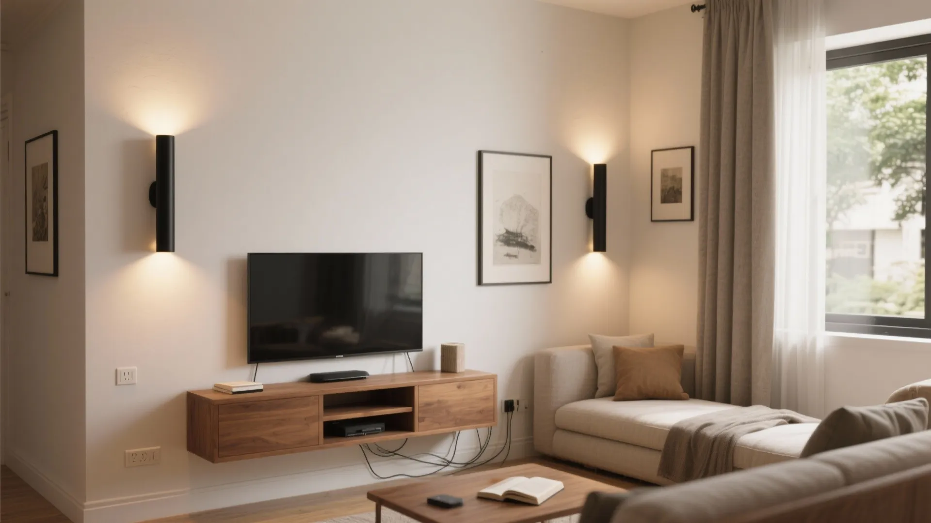 Minimalist Sconces with Warm Dimming