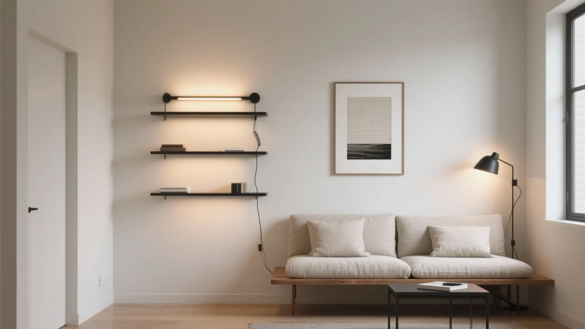 Minimalist sconces for layered lighting