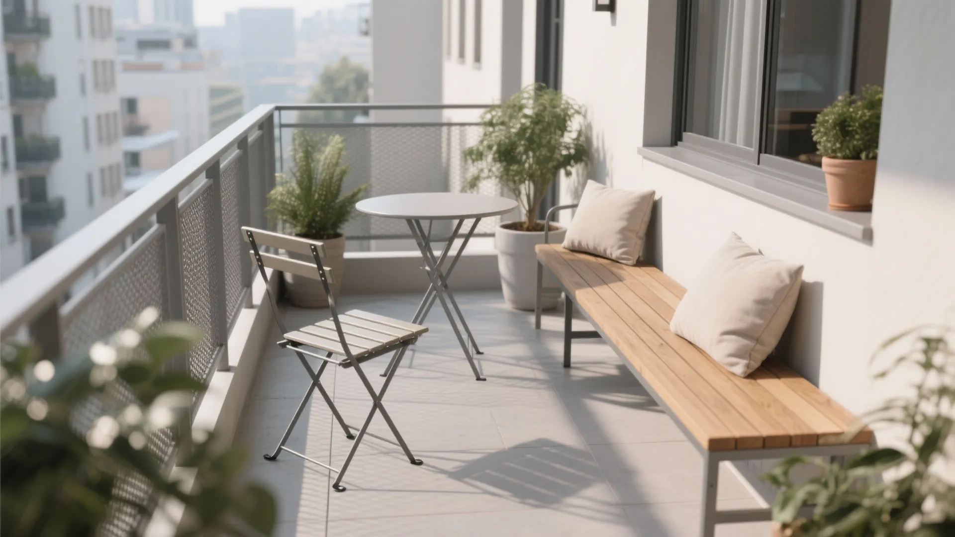 Minimalist seating with slimline profiles