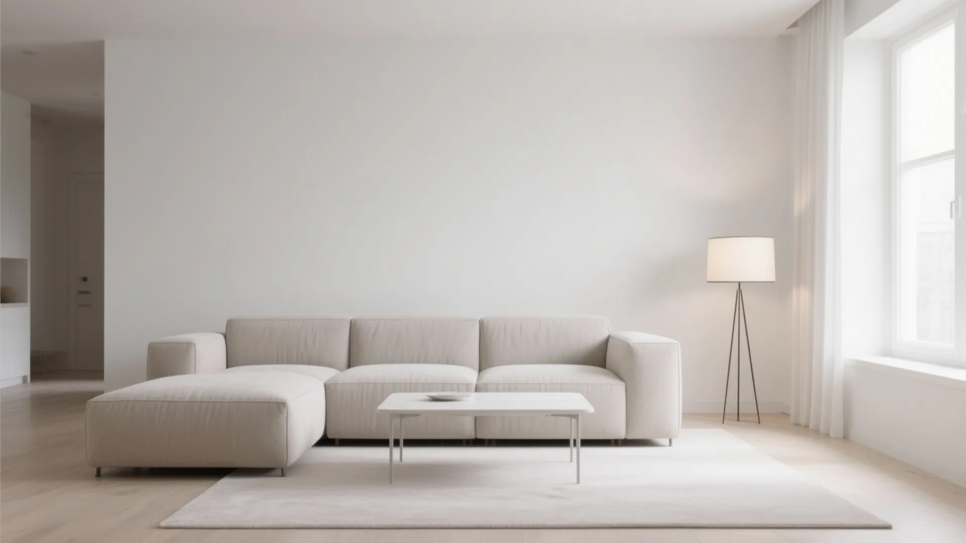 1. Minimalist Sectional Layout