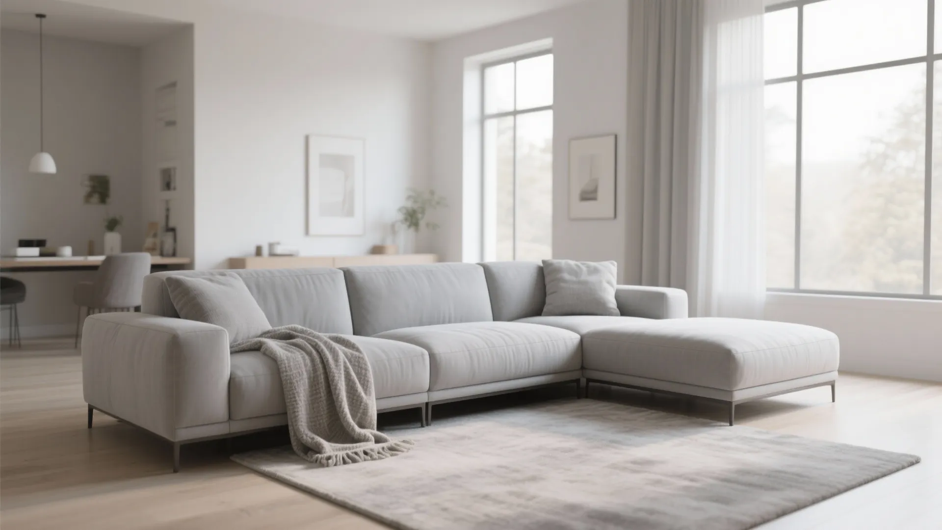 Minimalist sectional seating