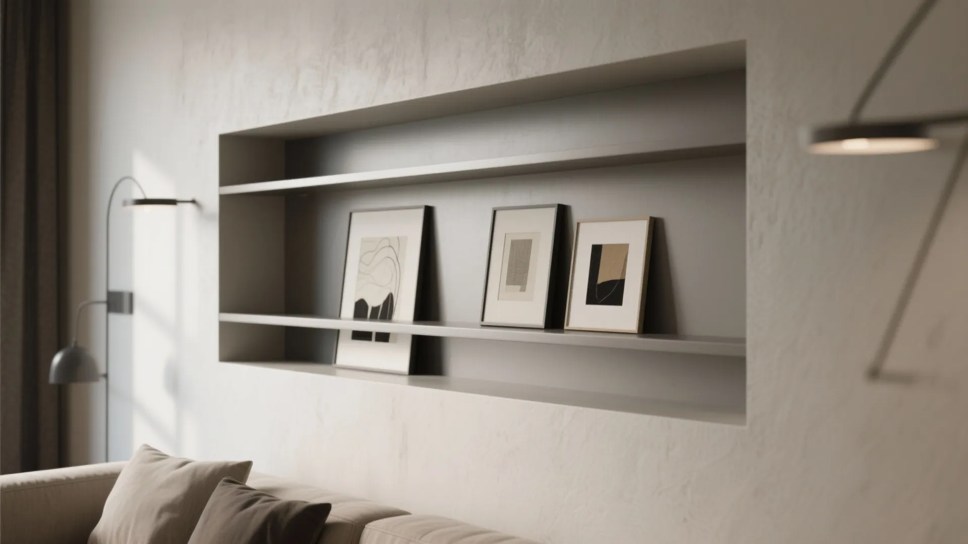 1. Minimalist Shelf Cutouts