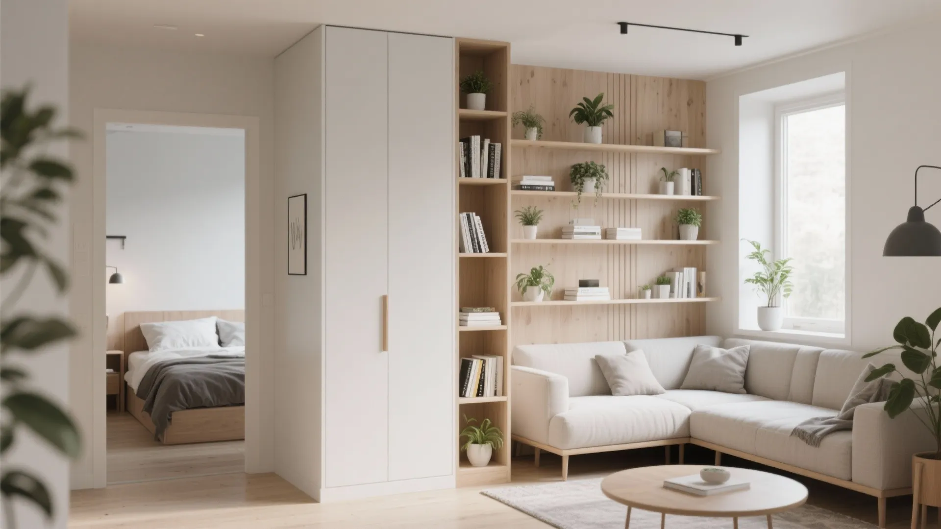 1. Minimalist Divider Shelving