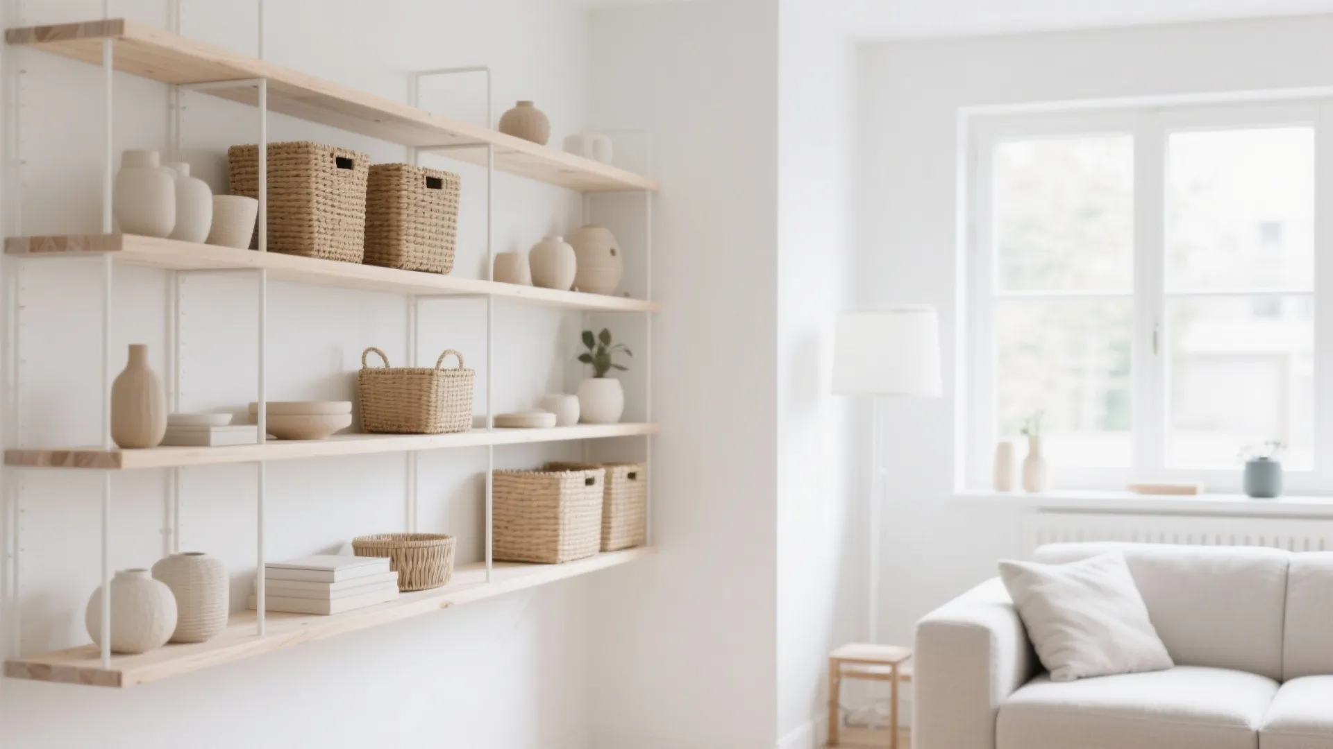 1. Minimalist Storage Shelves