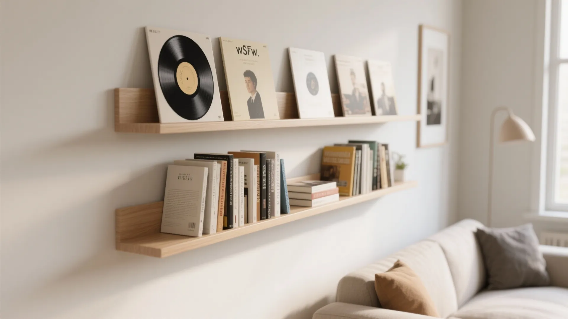1. Minimalist shelving for an airy feel