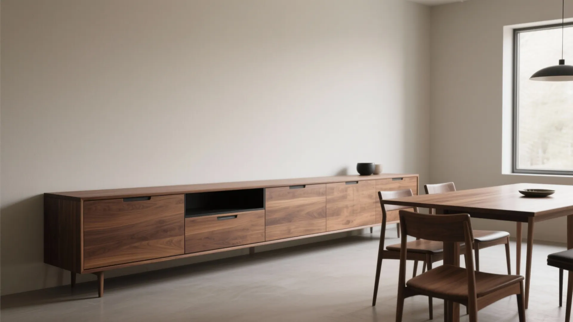 Minimalist sideboard with hidden storage