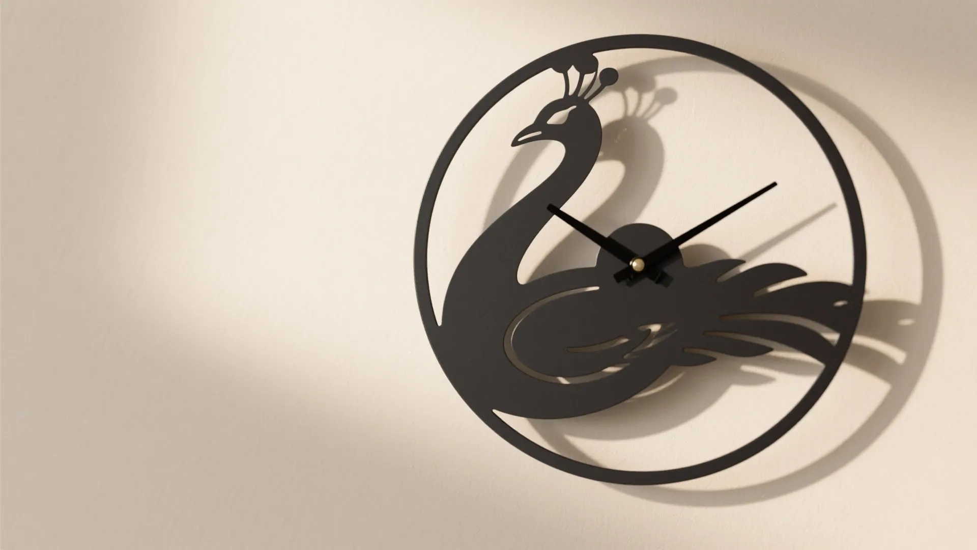 Minimalist Peacock Silhouette, Maximum Calm