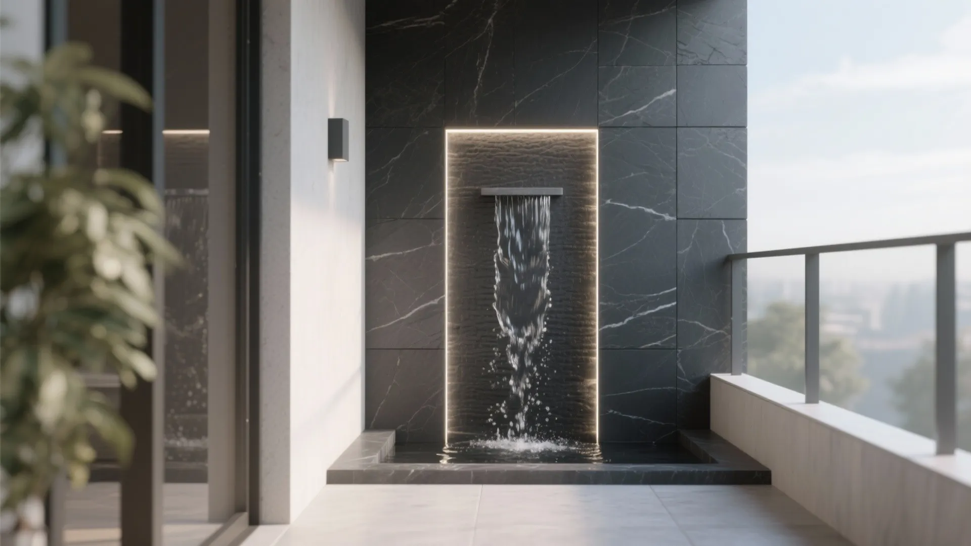 Minimalist Slate Wall Fountain