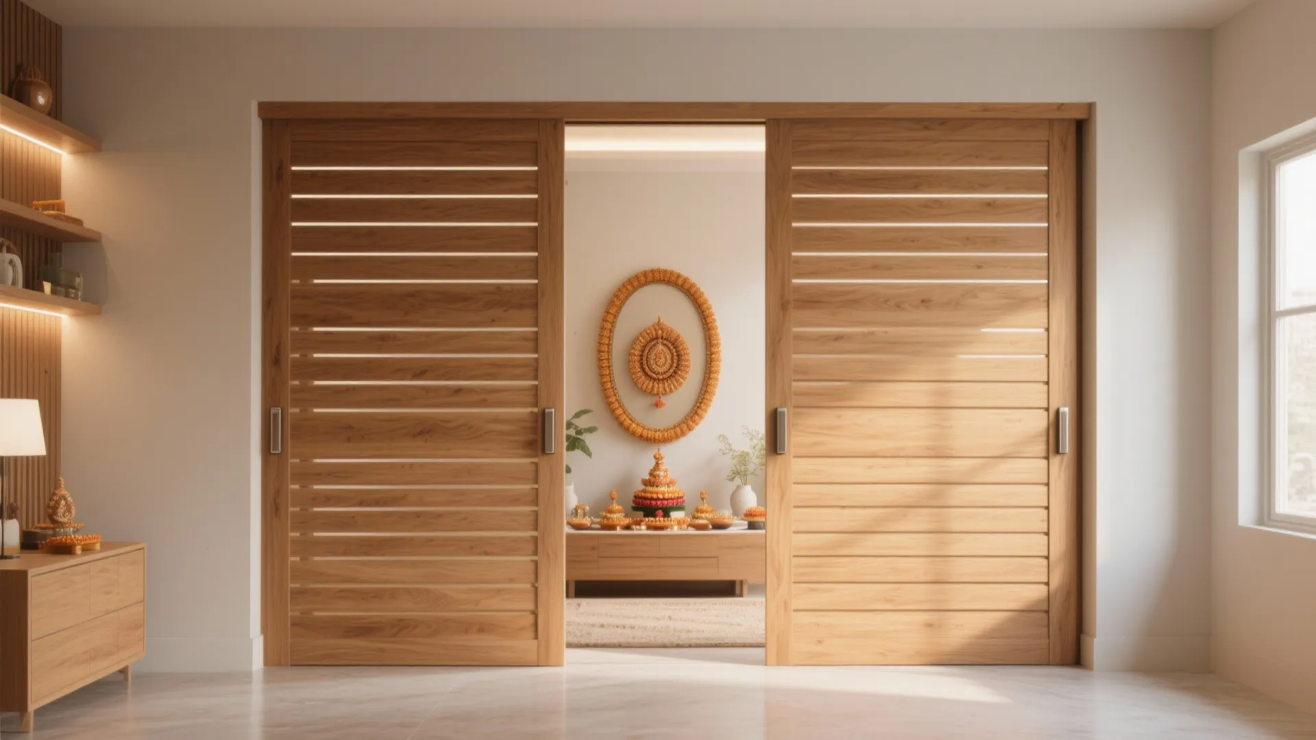 Minimalist Sliding Double Panels