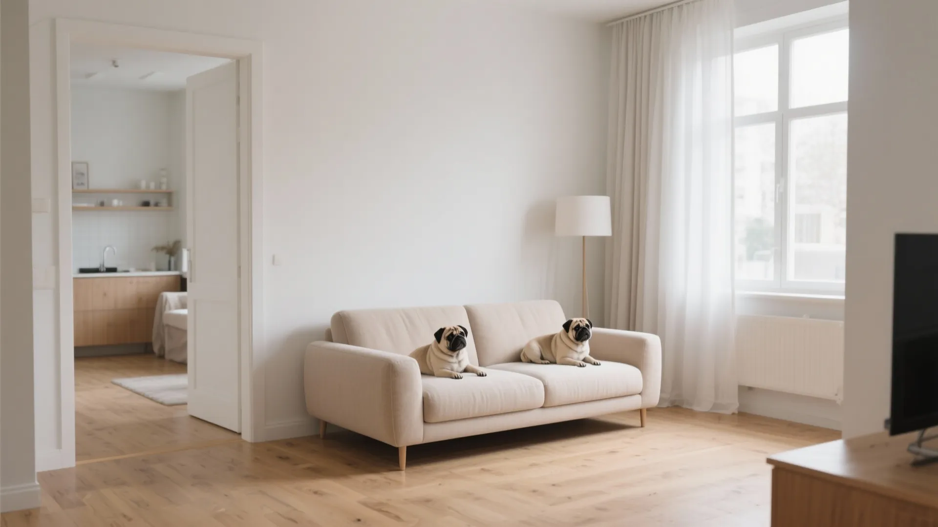 1. Minimalist Sofa Layout