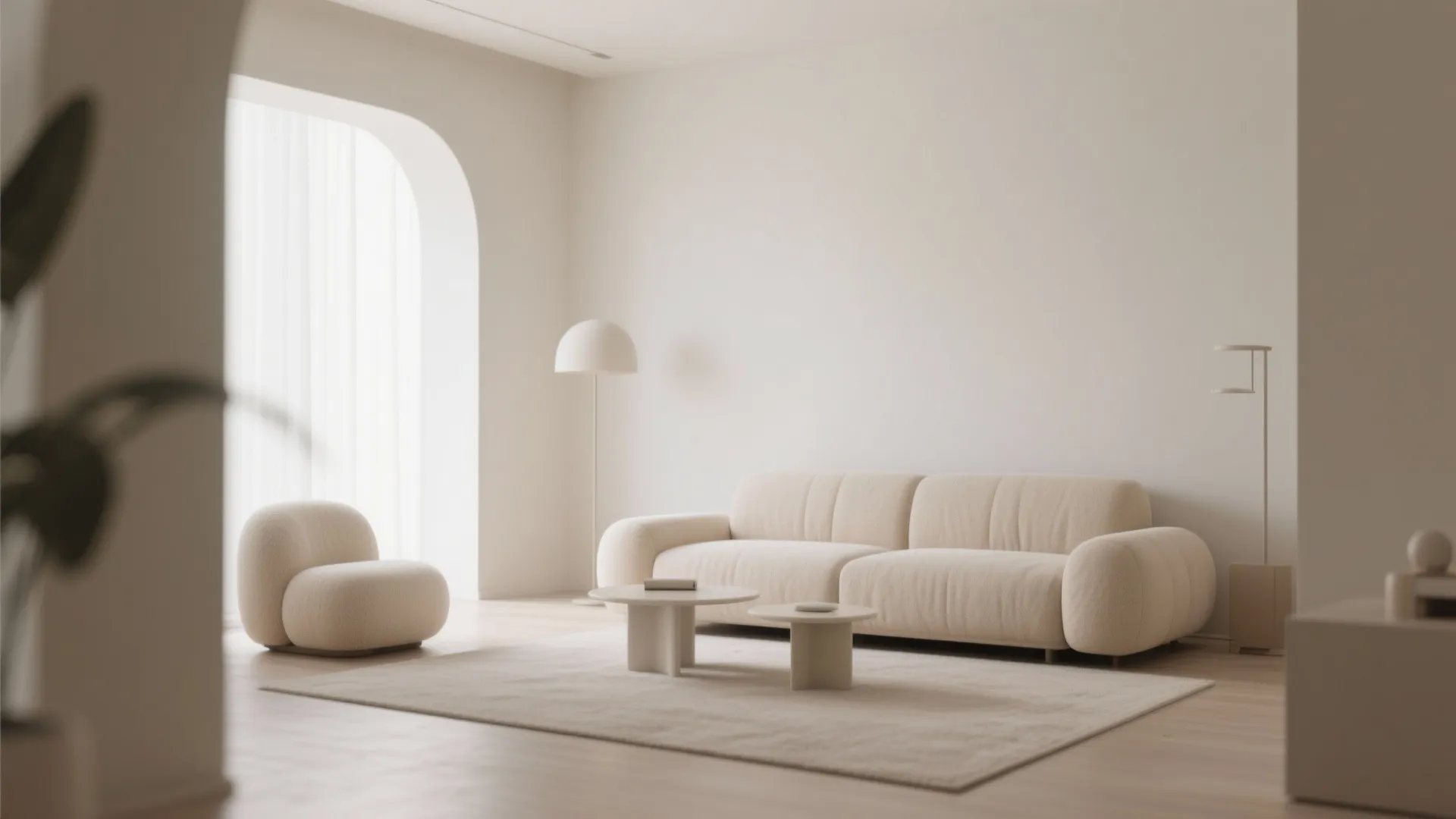 3. Minimalist Furniture with Soft Lines