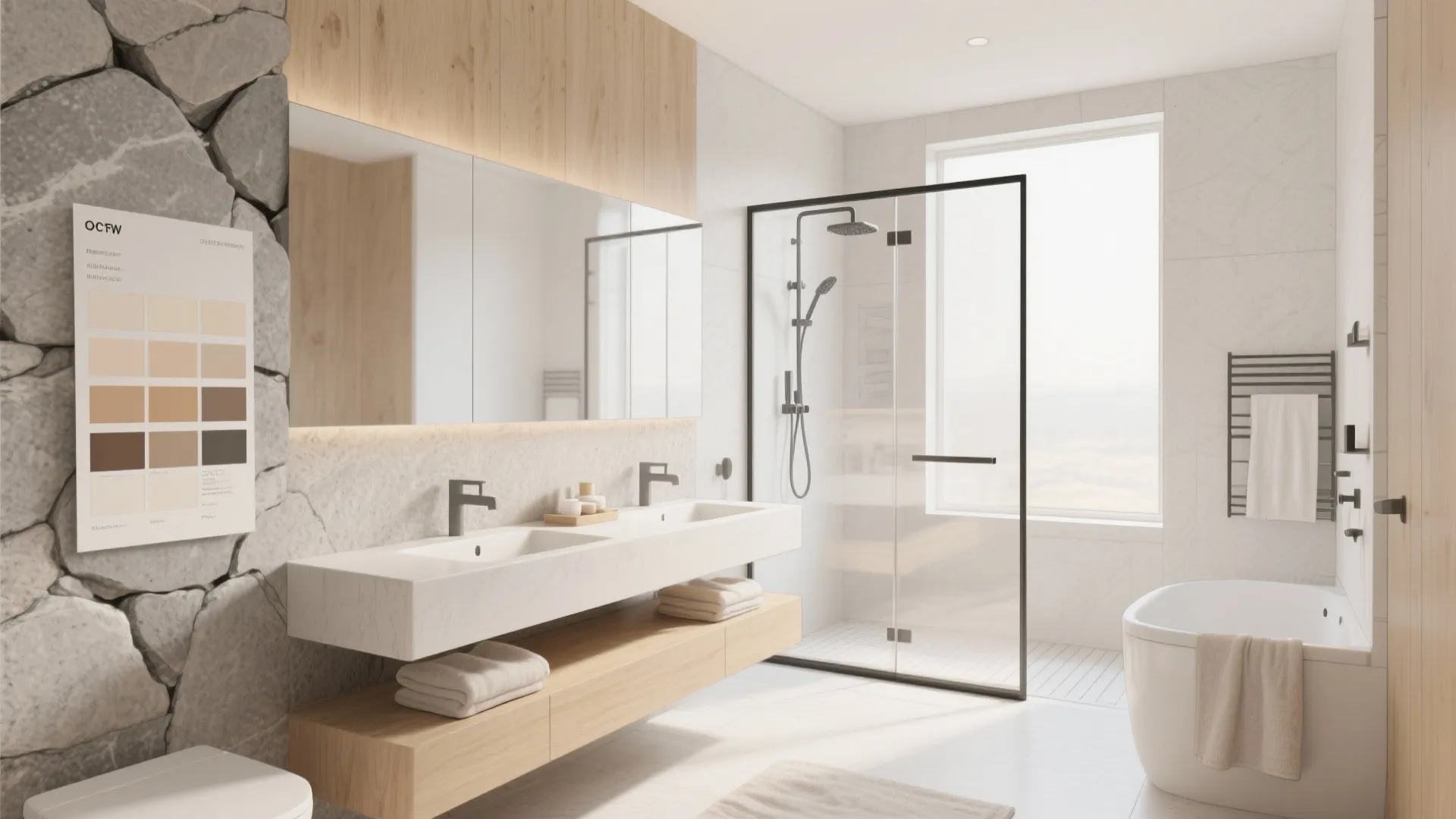 2. Minimalist Spa Bathroom Coloring Page