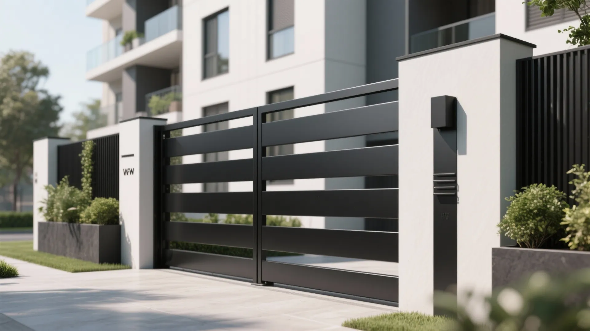 Modern Minimalist Steel Gate