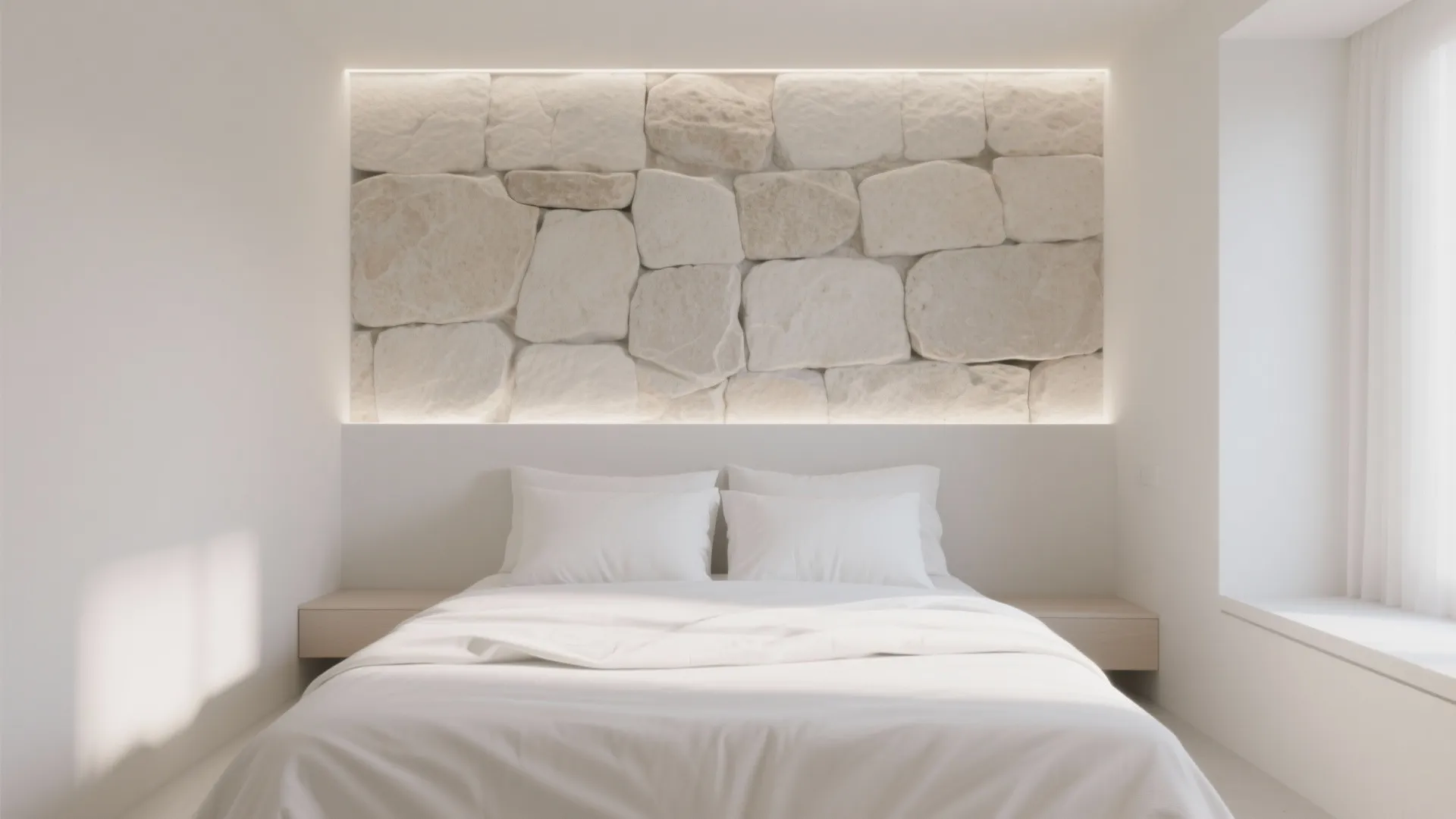 Modern Minimalist Stone Feature Wall