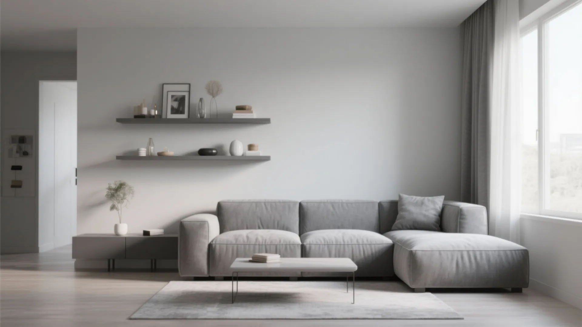 Minimalist Storage Around Your Sectional