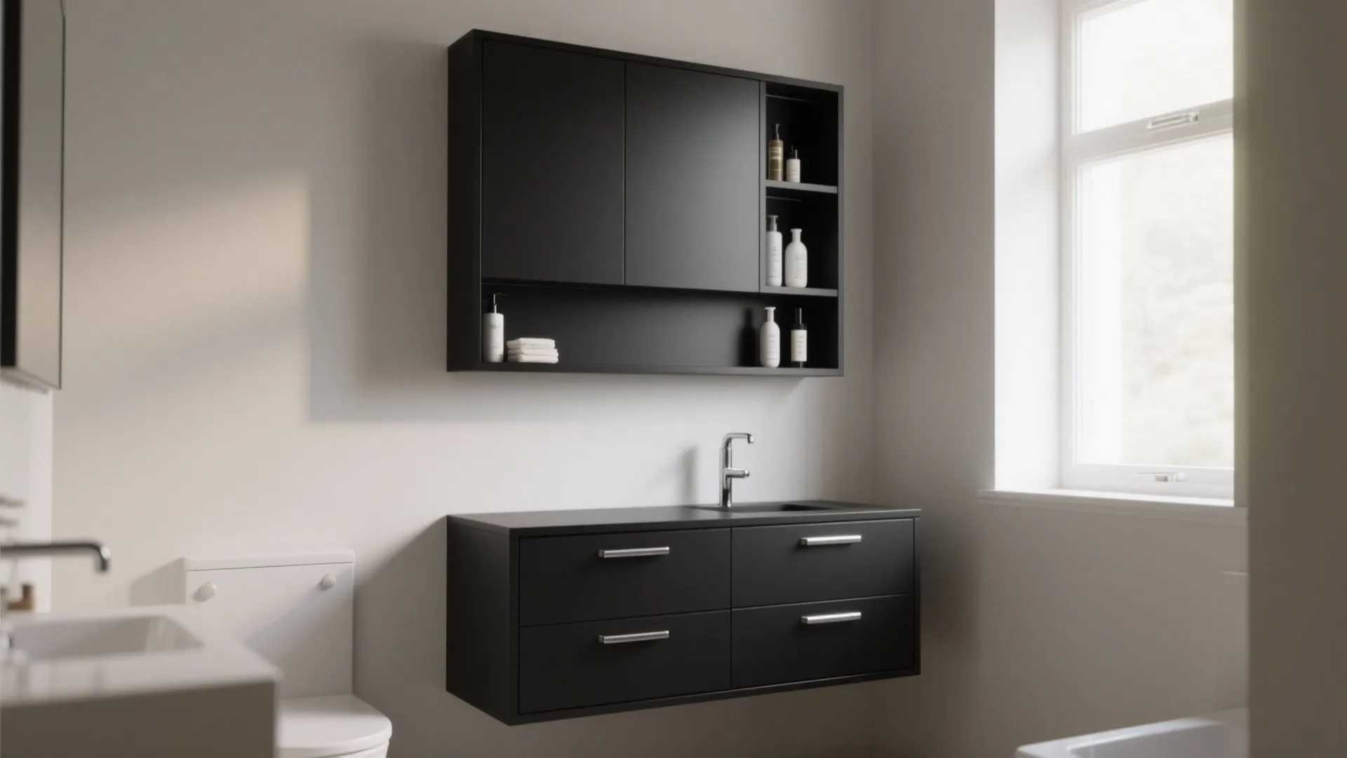 Minimalist Black and Silver Storage