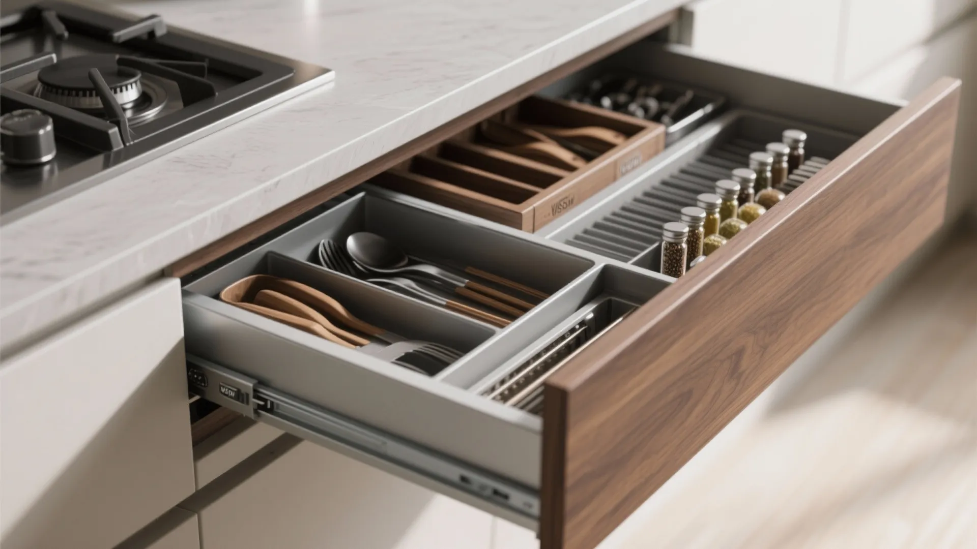 1. Minimalist kitchen storage