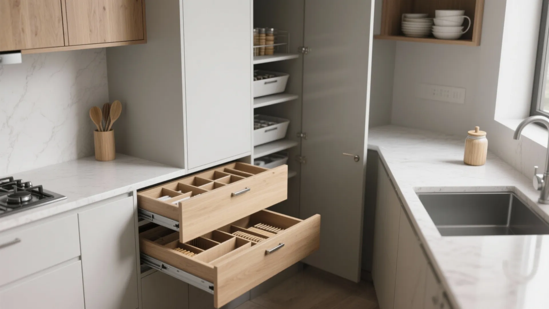 Minimalist kitchen storage