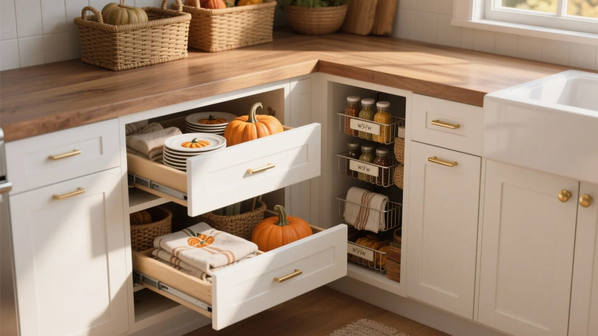 Minimalist fall kitchen storage