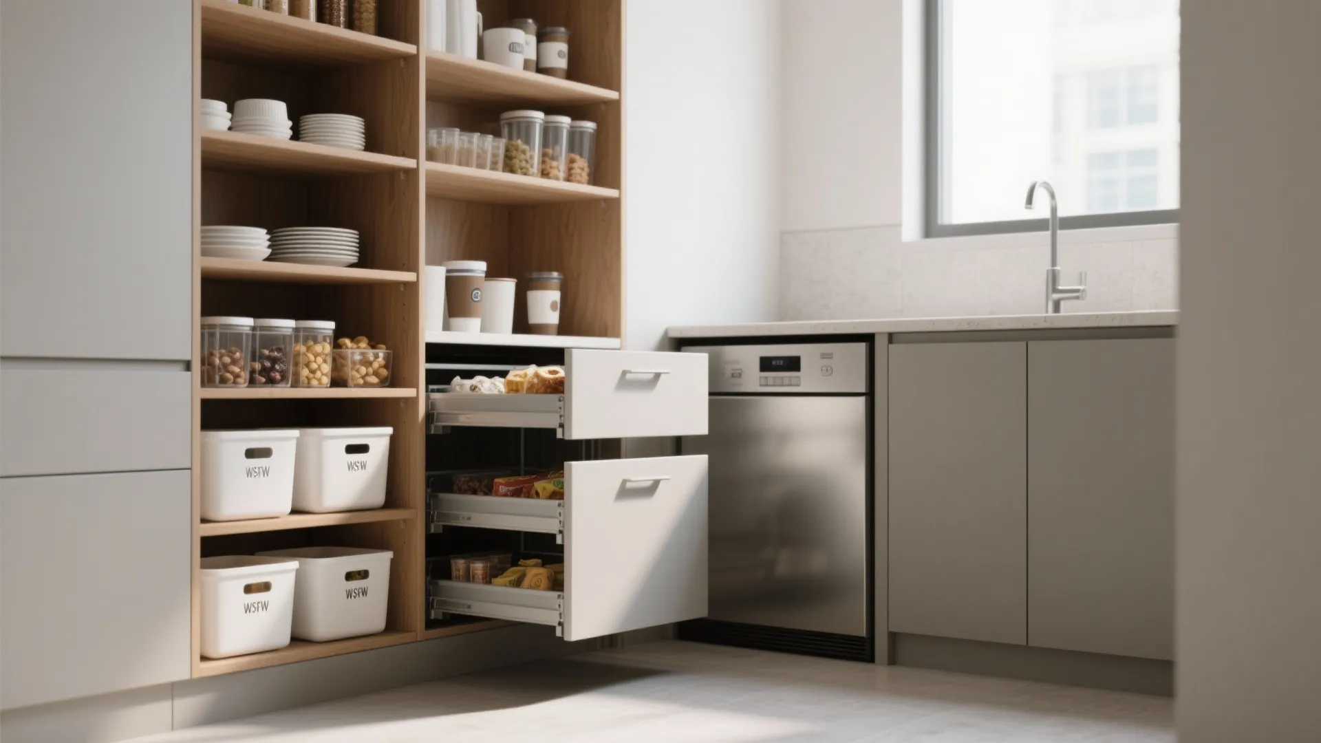 Minimalist kitchen storage