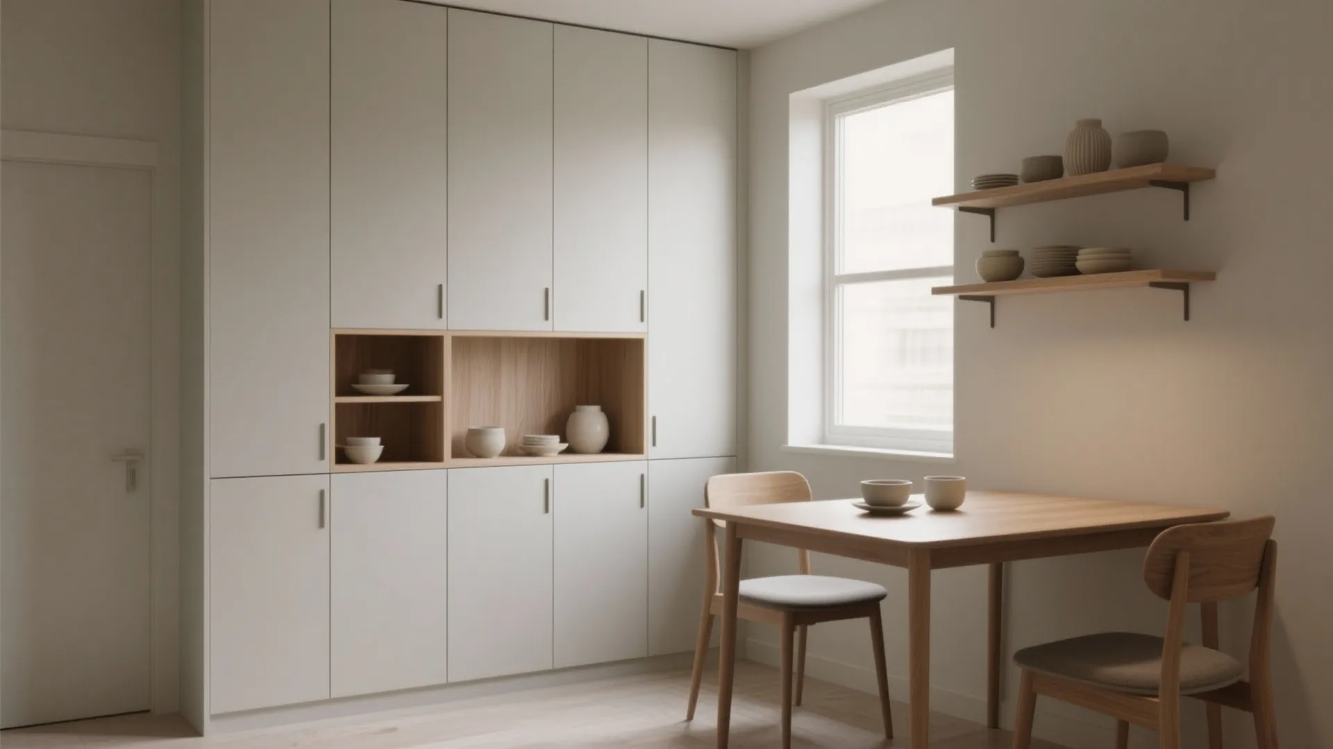 Minimalist dining storage