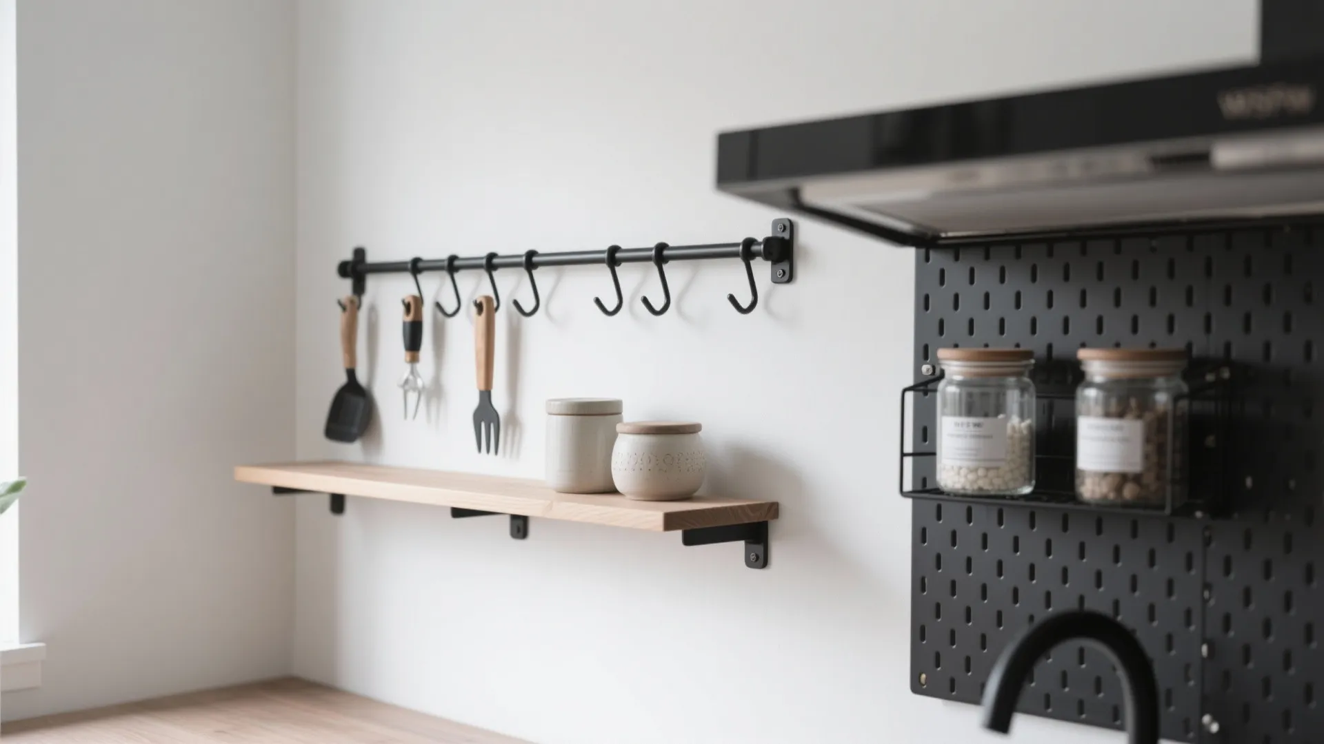 Minimalist Wall Storage: Rails, Pegboards, and Slim Shelves