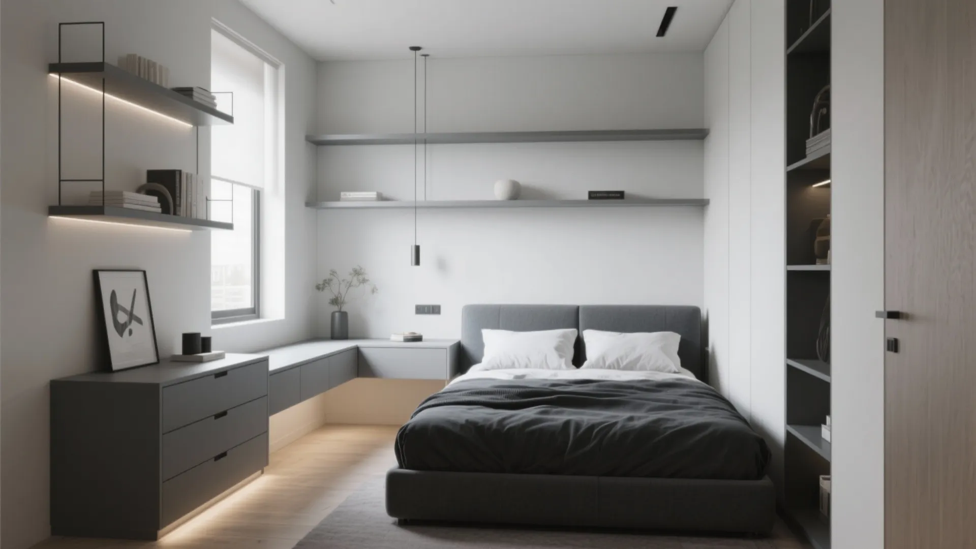 3. Keep Lines Clean with Minimalist Storage