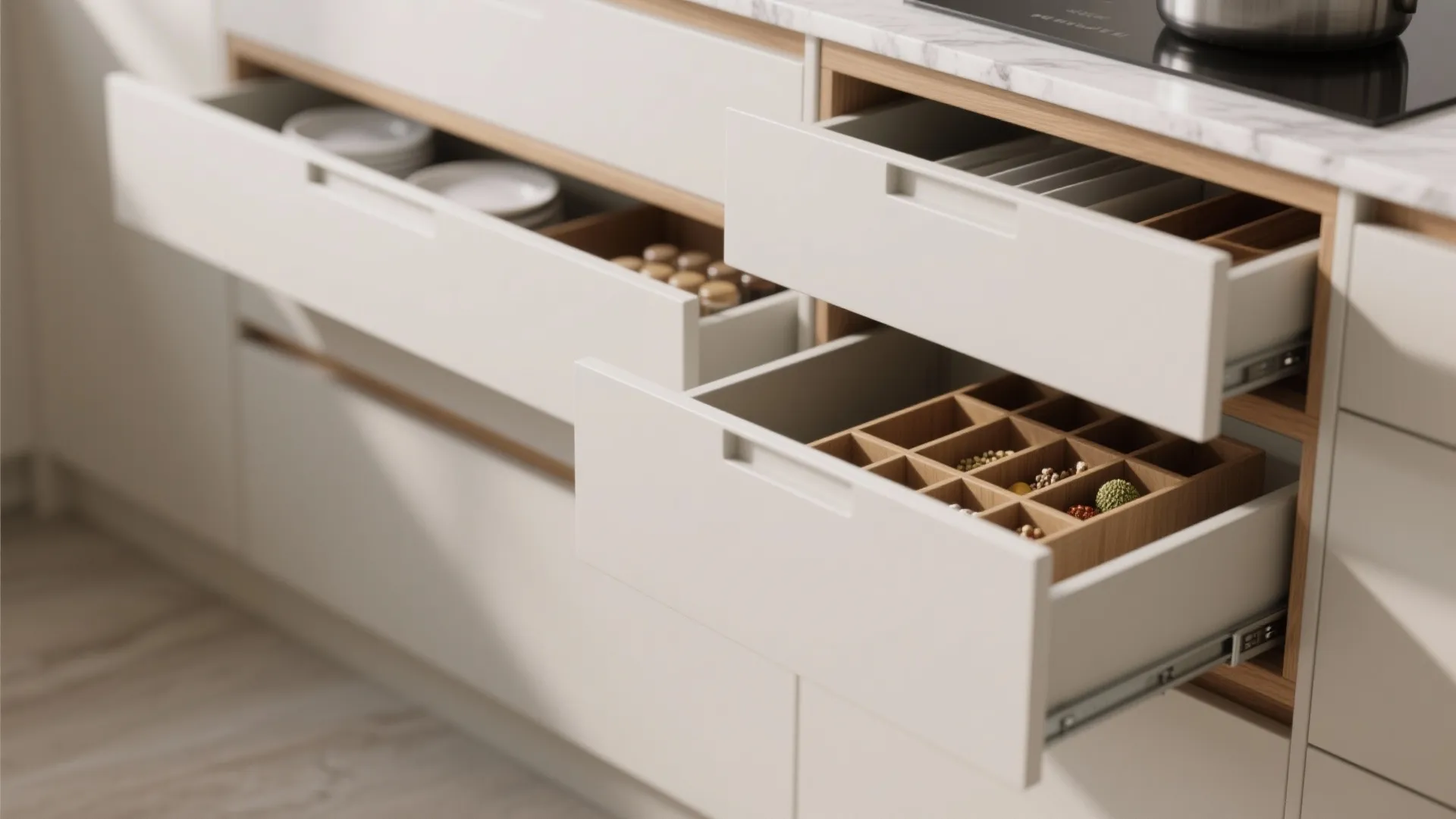 Minimalist kitchen storage that actually works