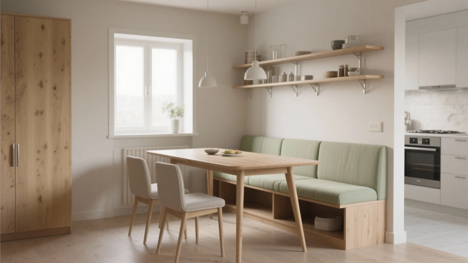 Minimalist Dining with Smart Storage