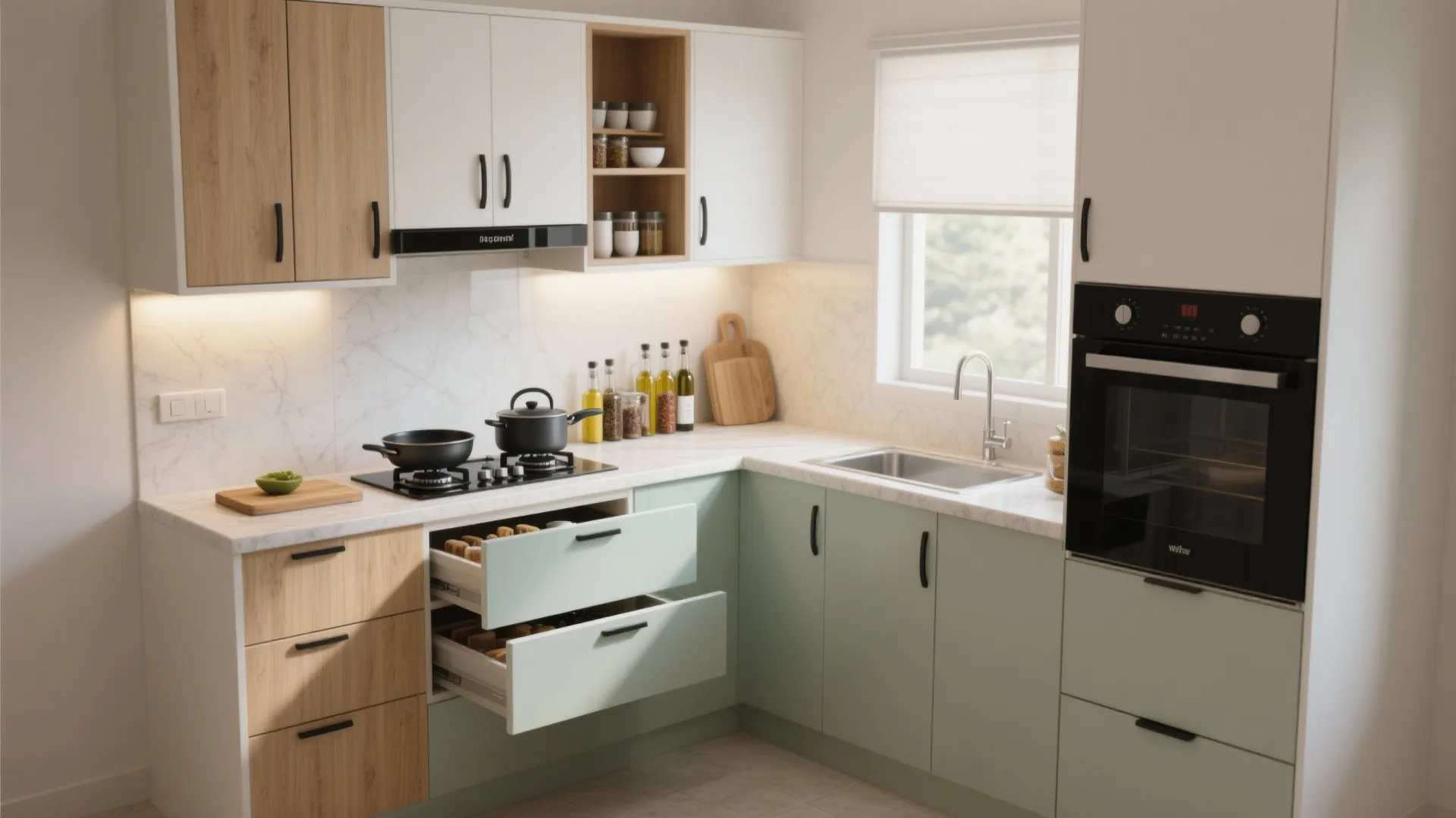 Minimalist kitchen storage