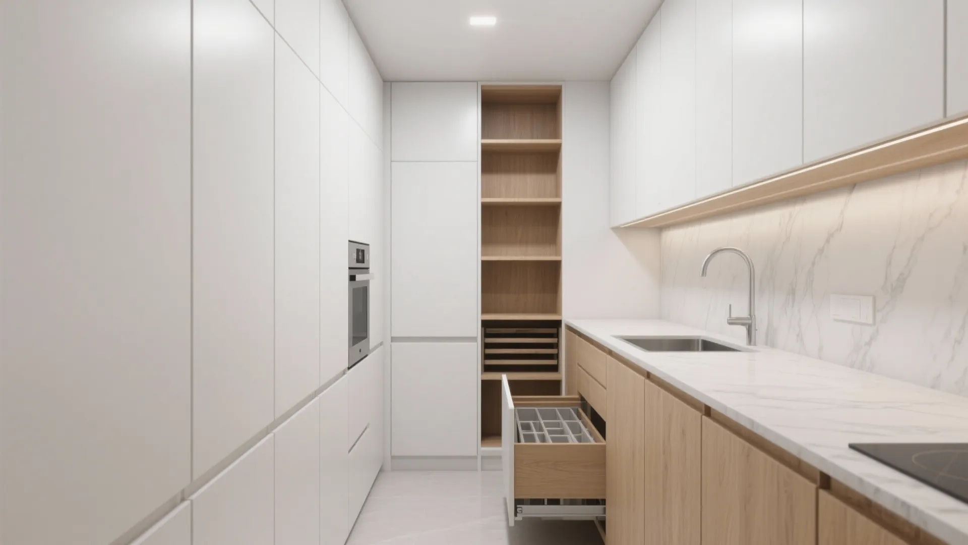 Minimalist kitchen storage