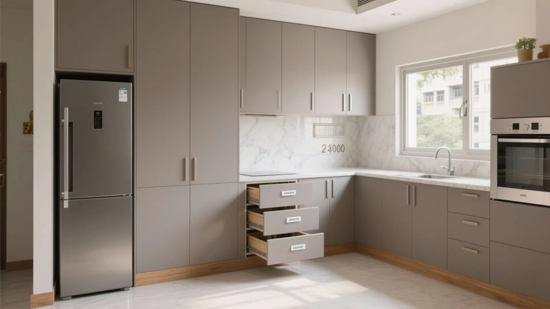 Minimalist kitchen storage with hidden order