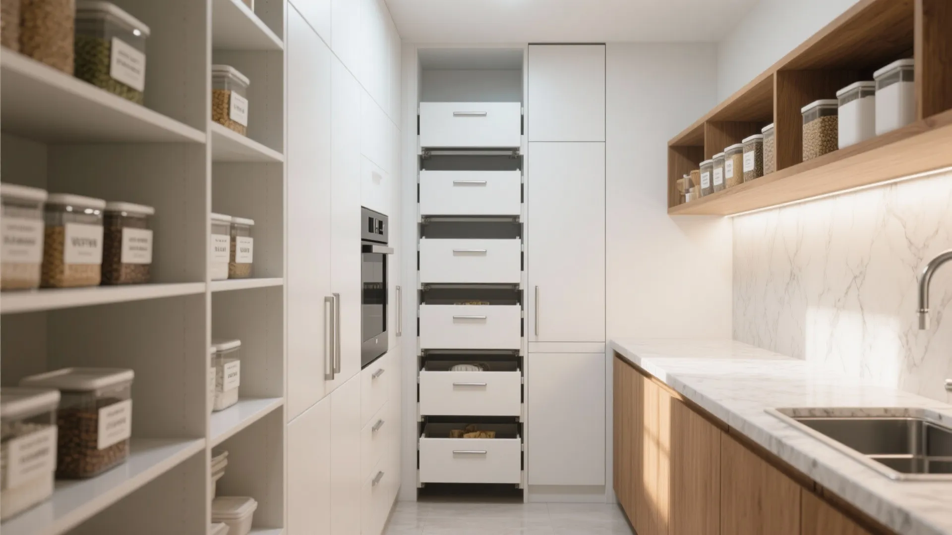 Minimalist kitchen storage