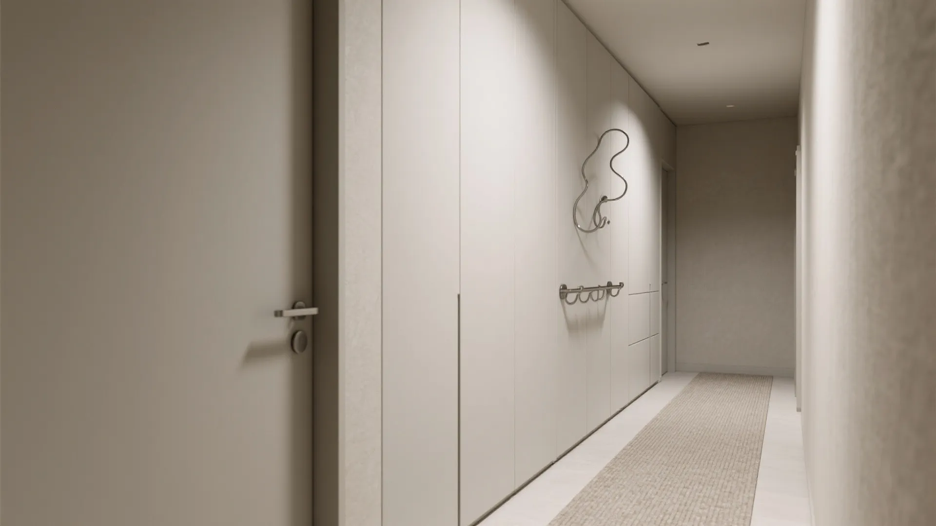 Minimalist Hall Storage That Disappears