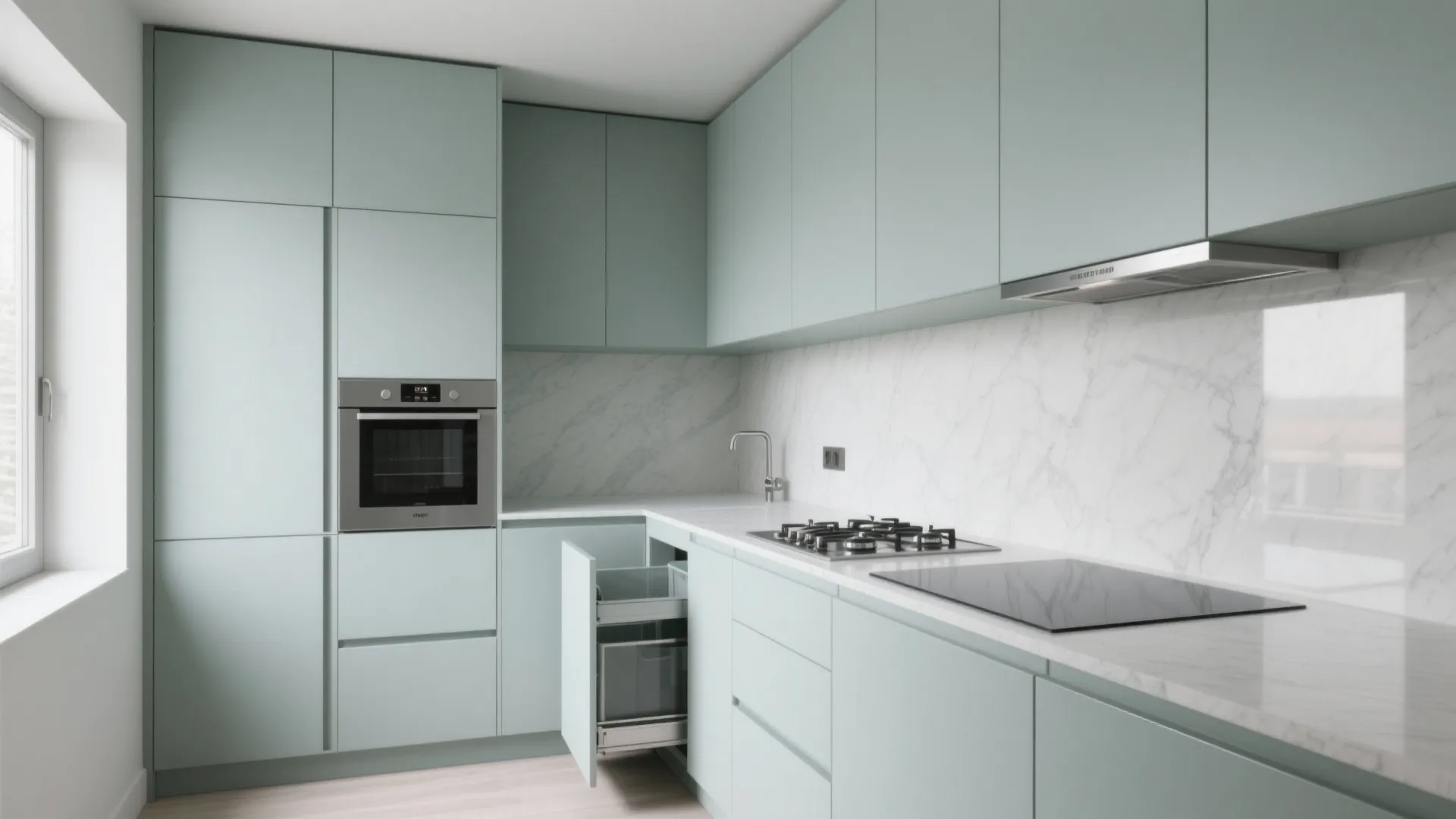 Minimalist kitchen storage for small apartments