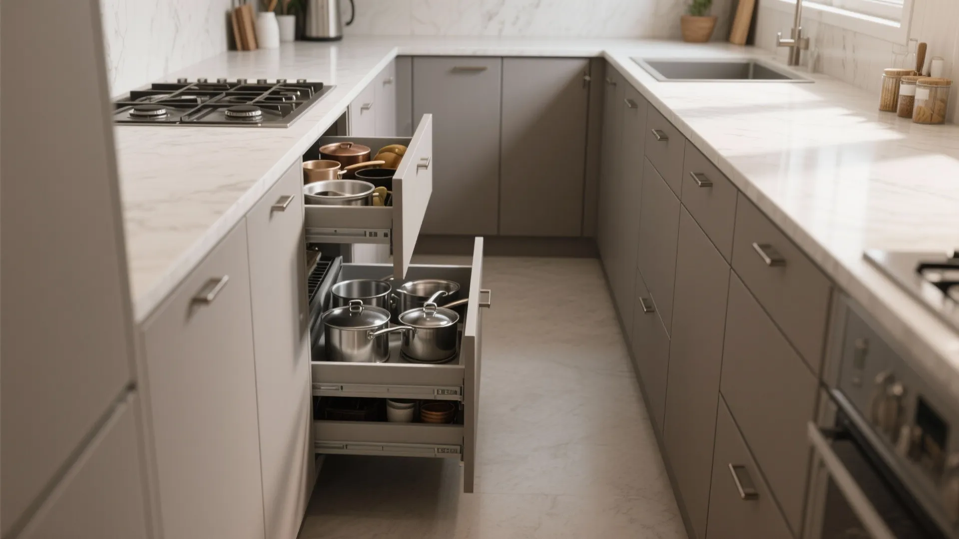 Minimalist kitchen storage