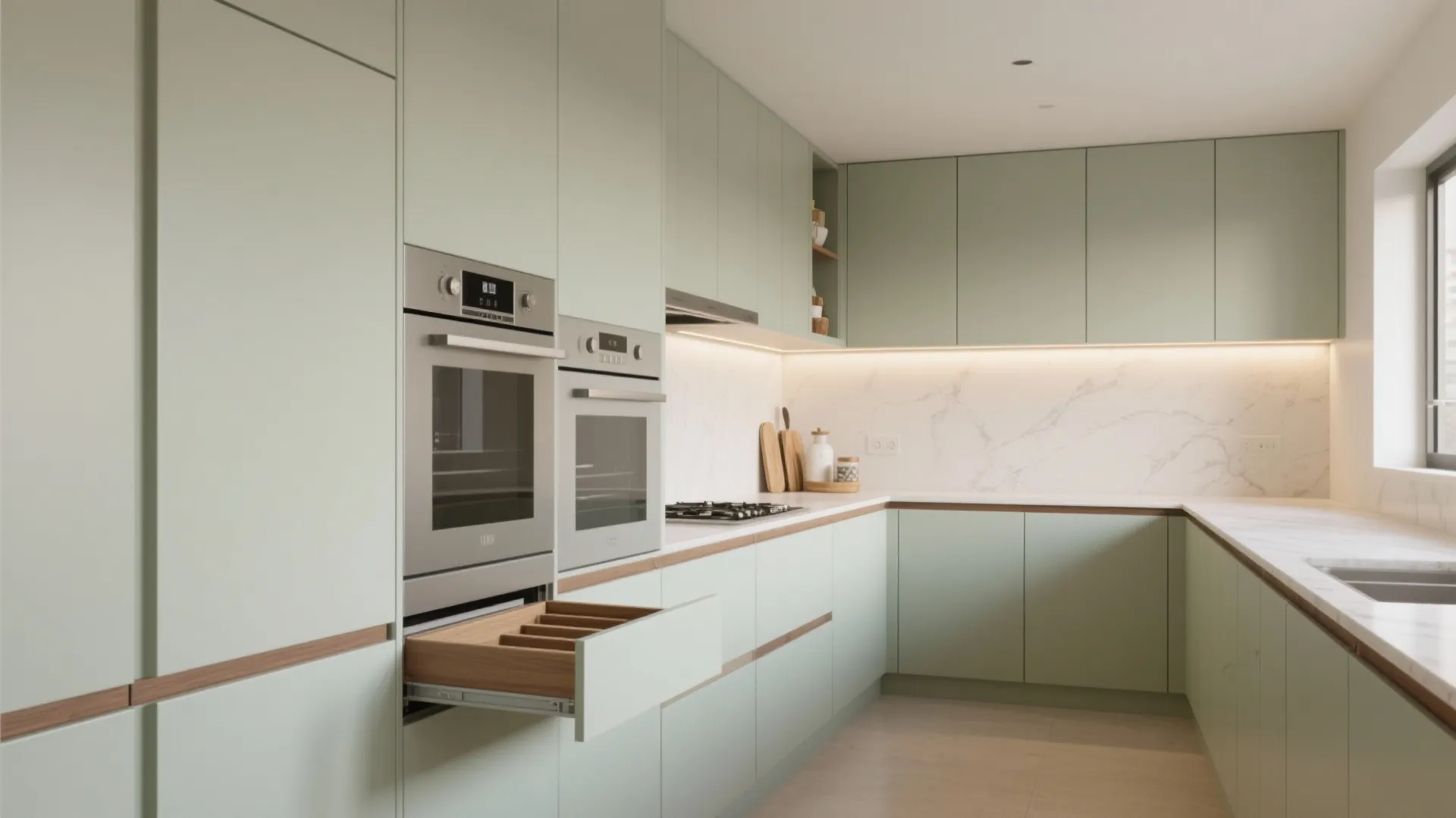 Minimalist Kitchen Storage That Hides the Visual Noise