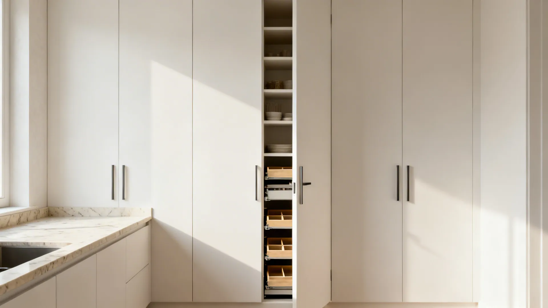 Minimalist storage that hides visual clutter
