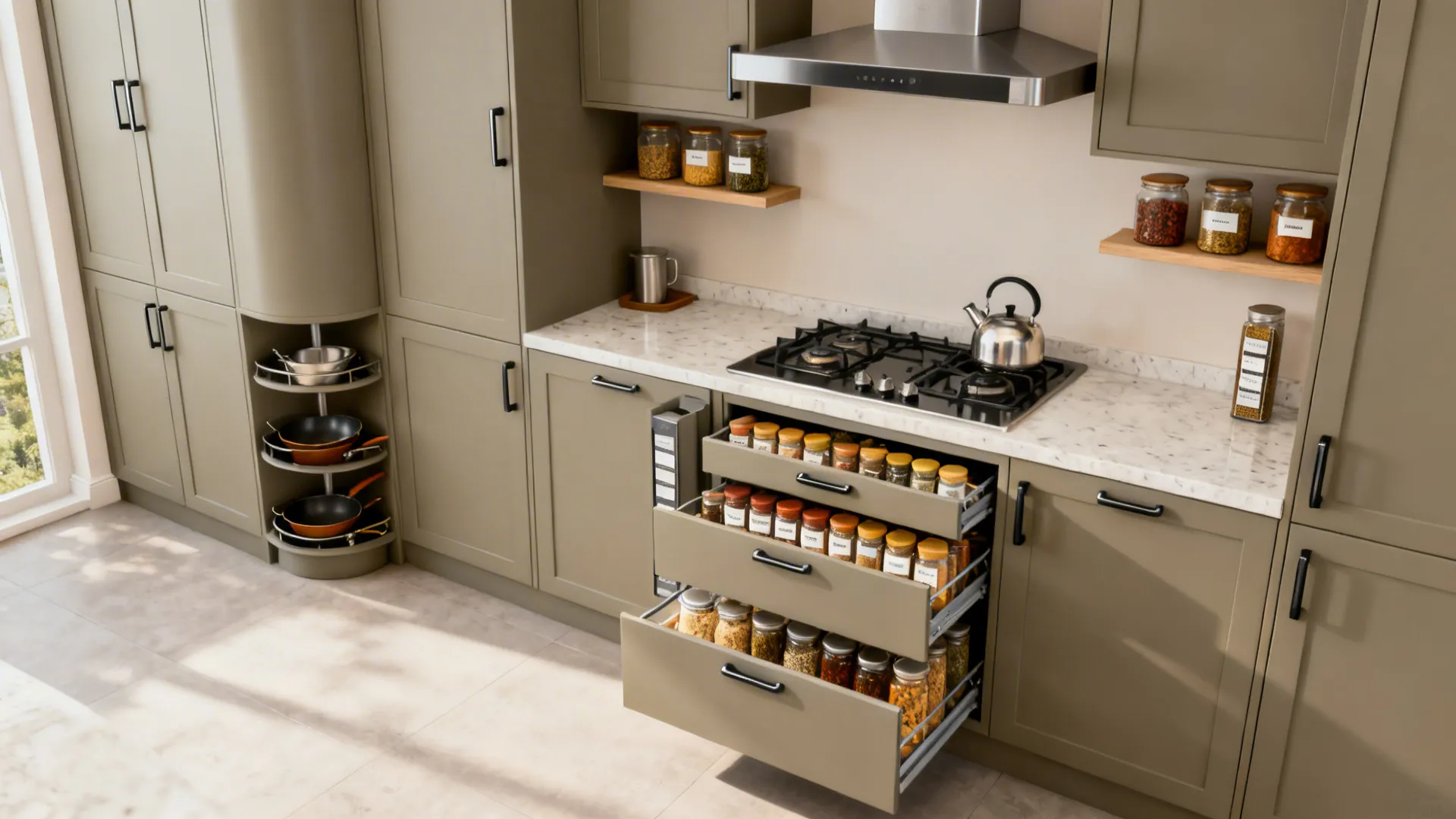 Minimalist Storage with Indian Cooking in Mind