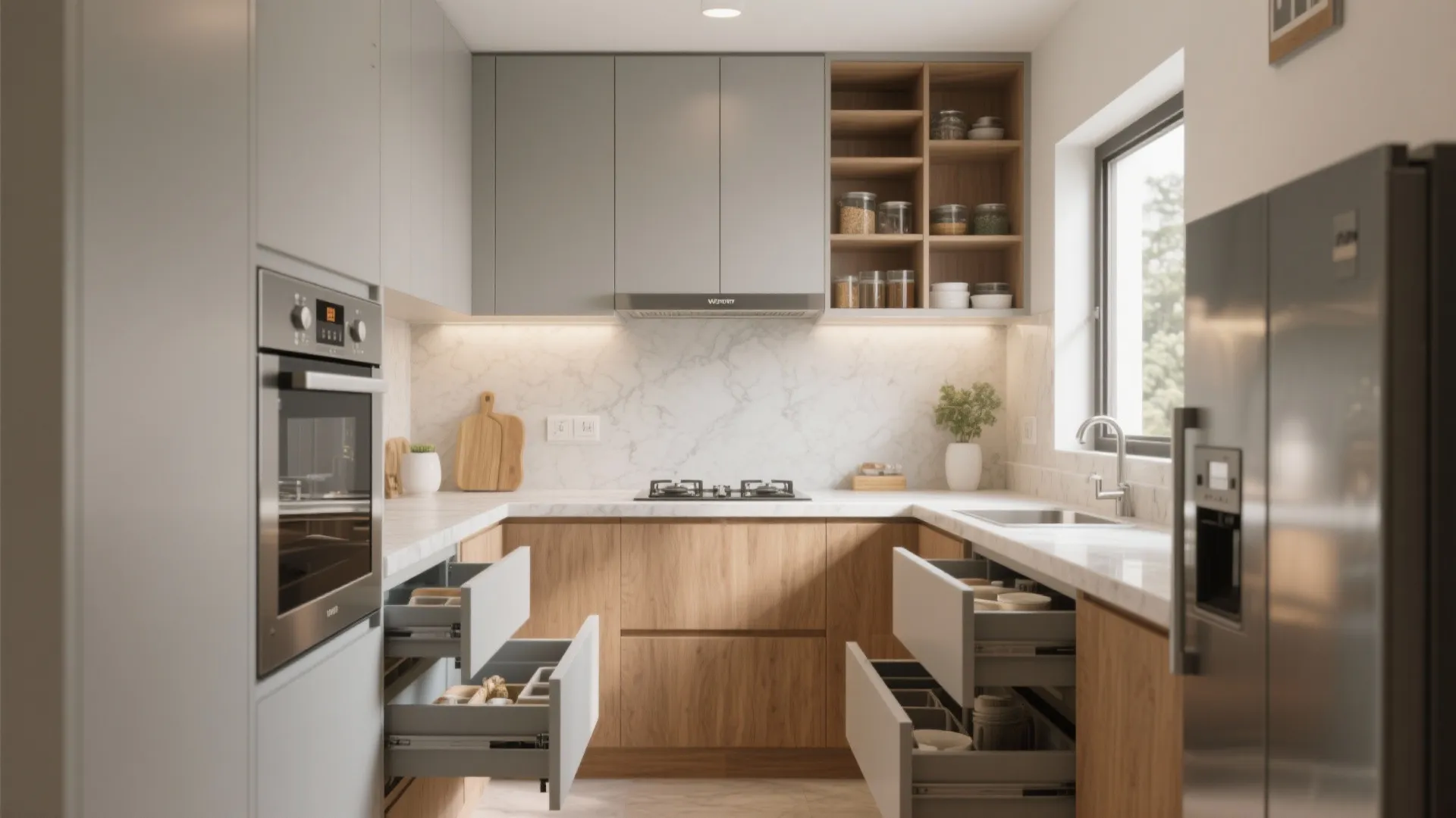 Minimalist Kitchen Storage for Small 2 BHK Layouts