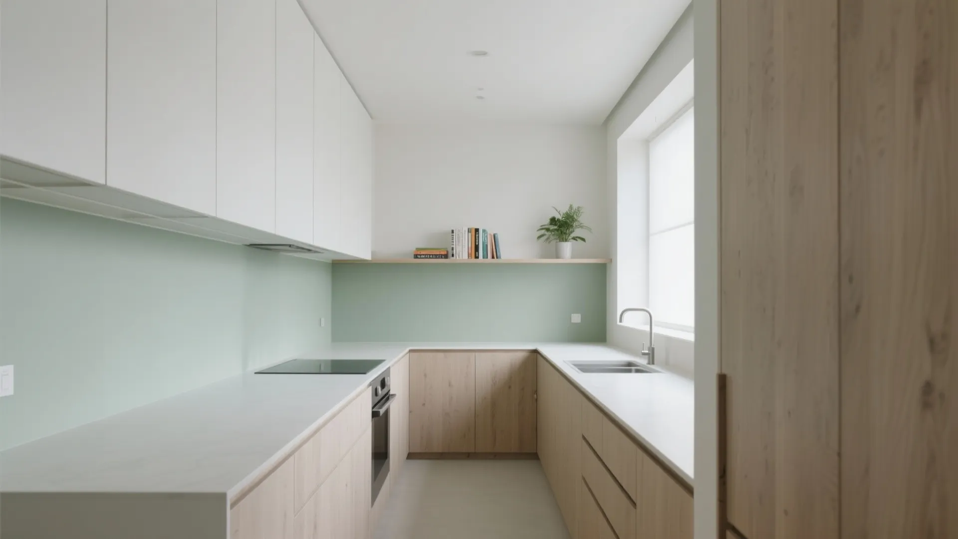 Minimalist Kitchen Storage in a 3 BHK