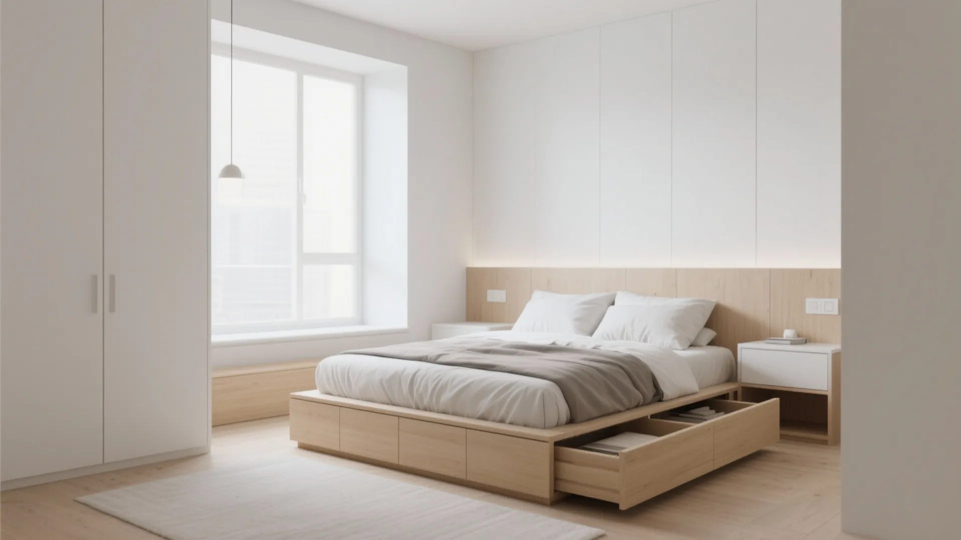 Minimalist Storage Bed