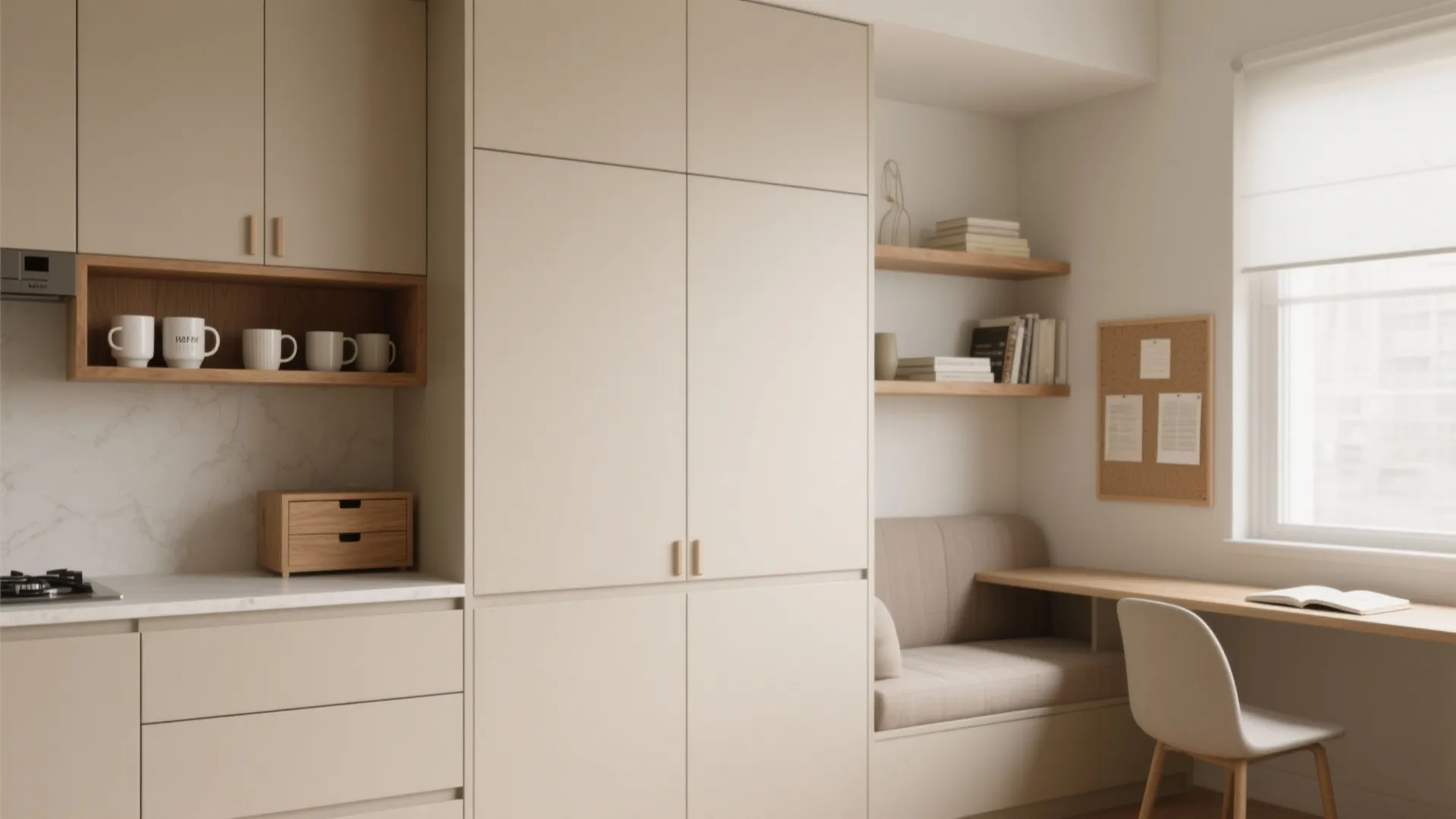 Minimalist Kitchen Storage for Study-Friendly Calm