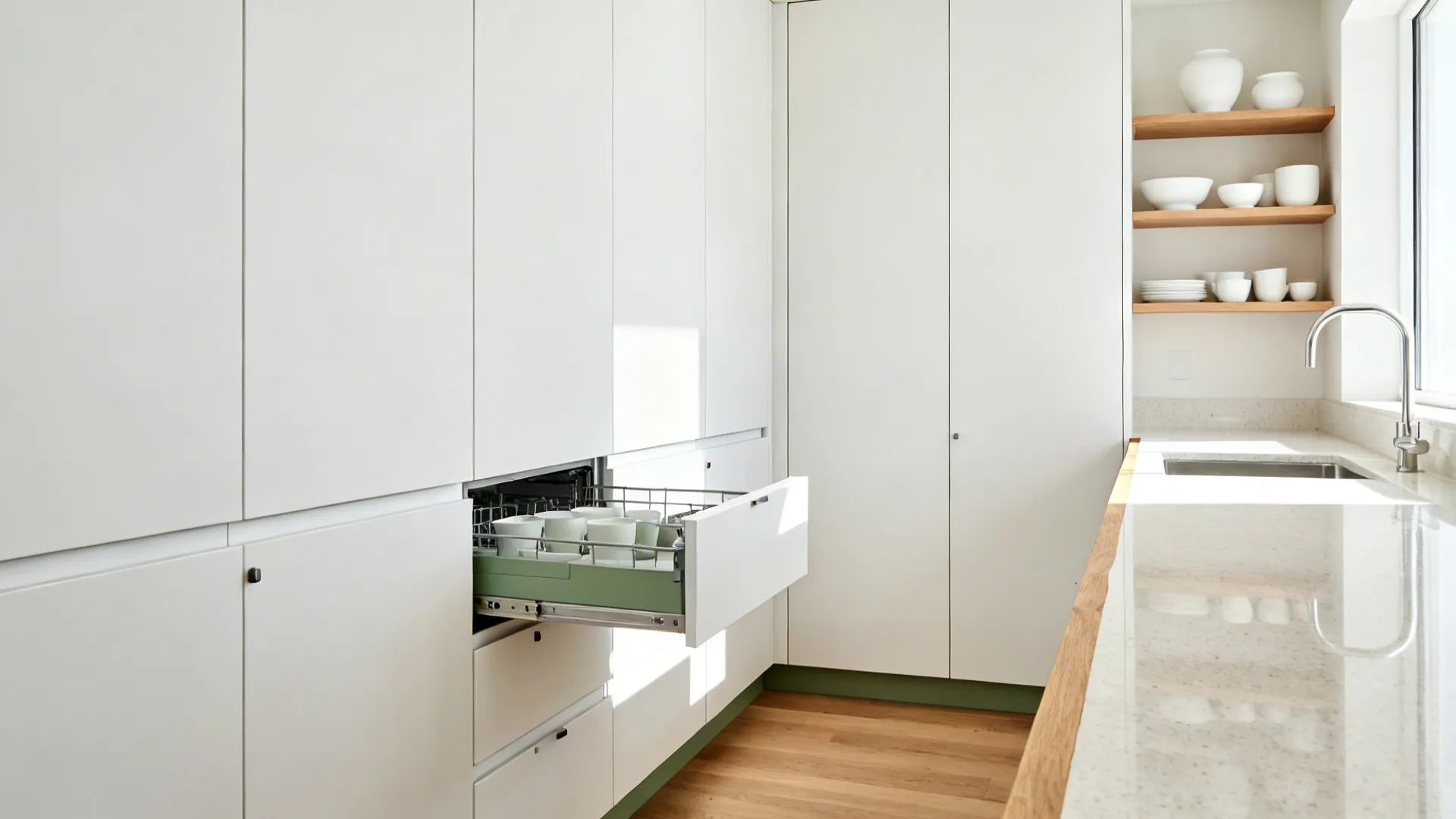 Minimalist storage that feels spacious