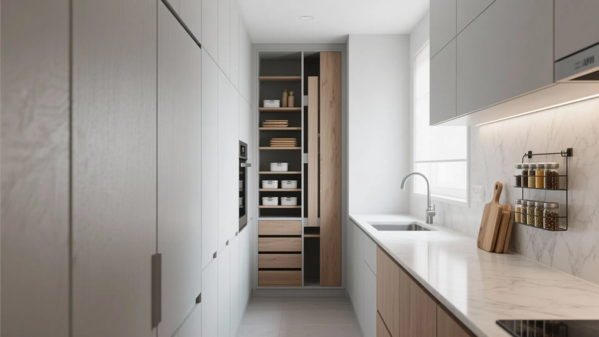 Minimalist kitchen storage