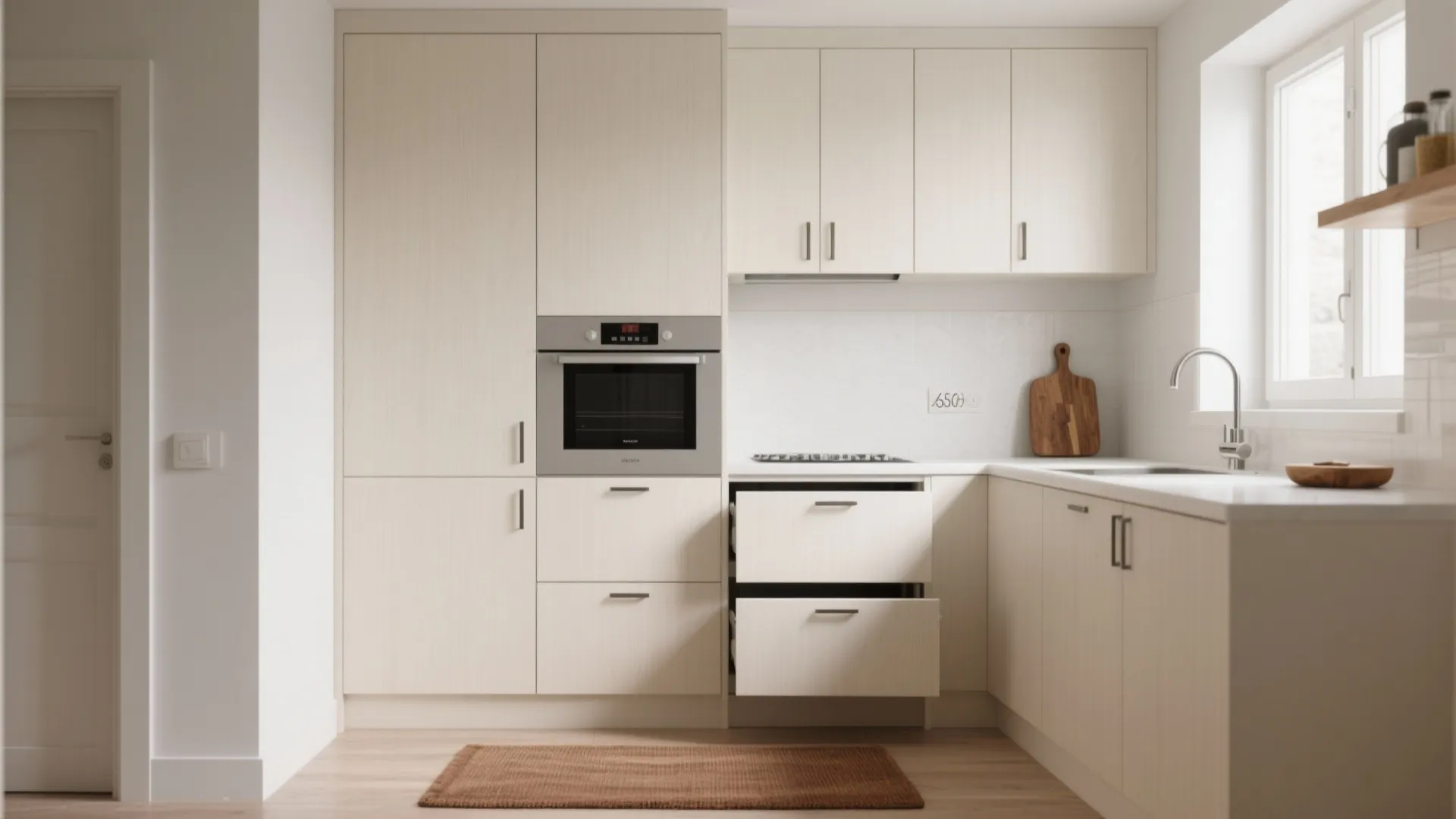 Minimalist kitchen storage for small flats