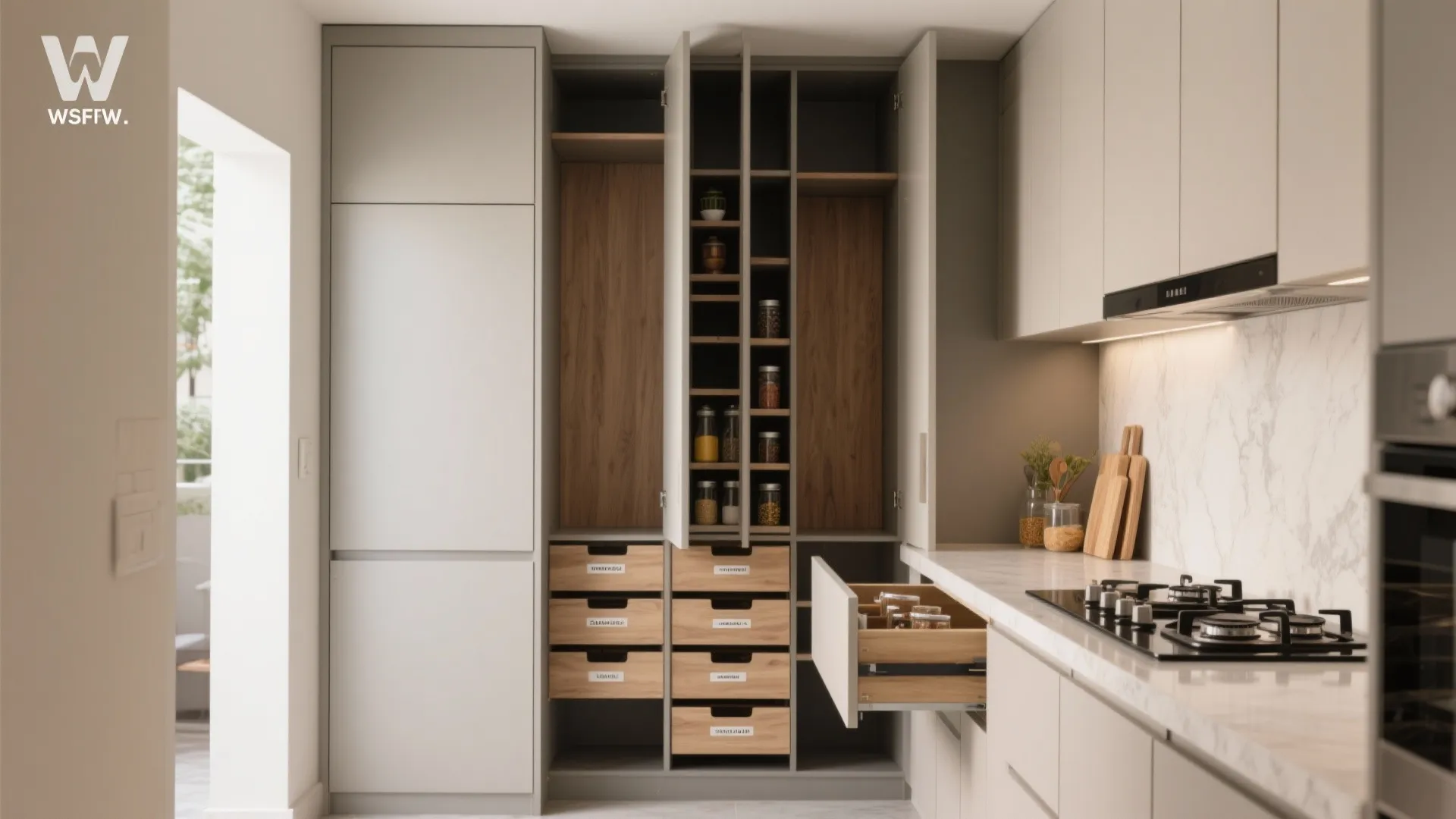 Minimalist Kitchen Storage for Compact 3 BHKs