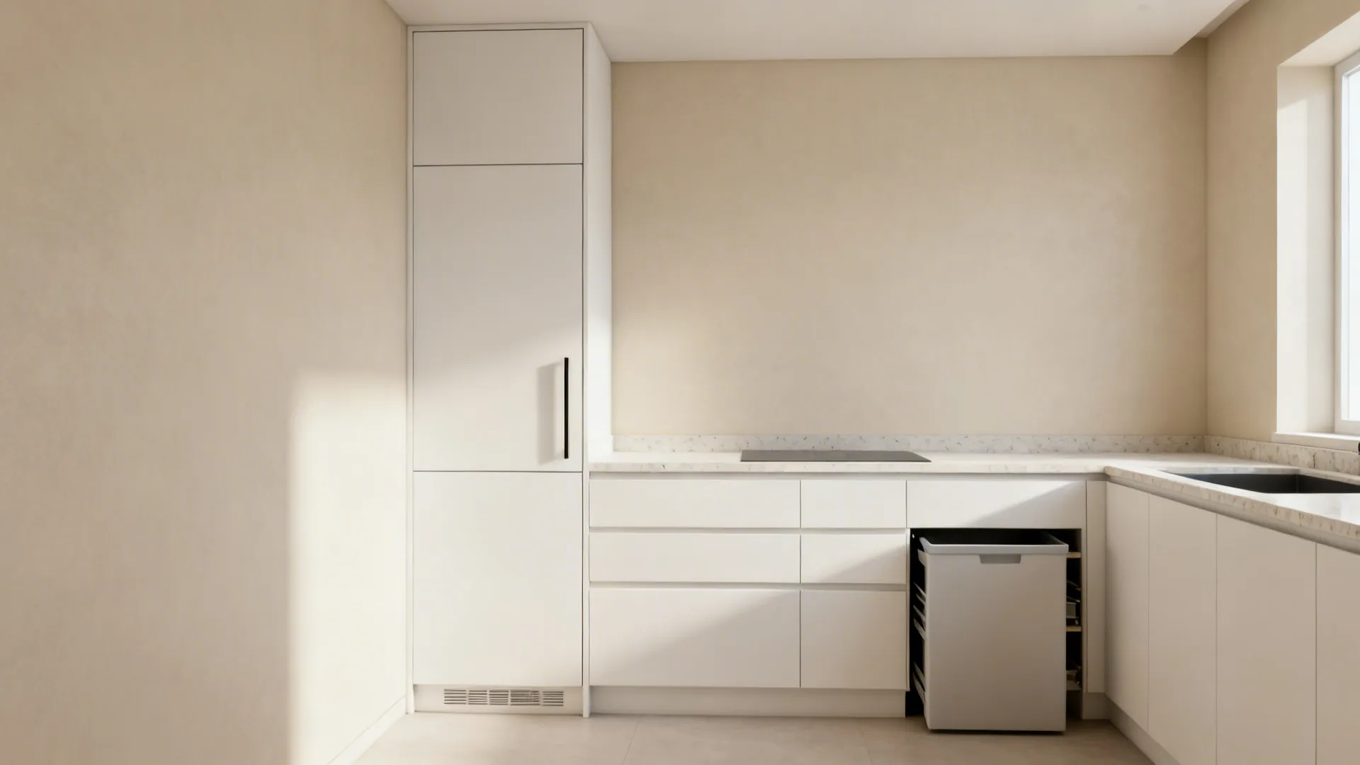 Minimalist Storage for a Clutter-Free Prep Zone