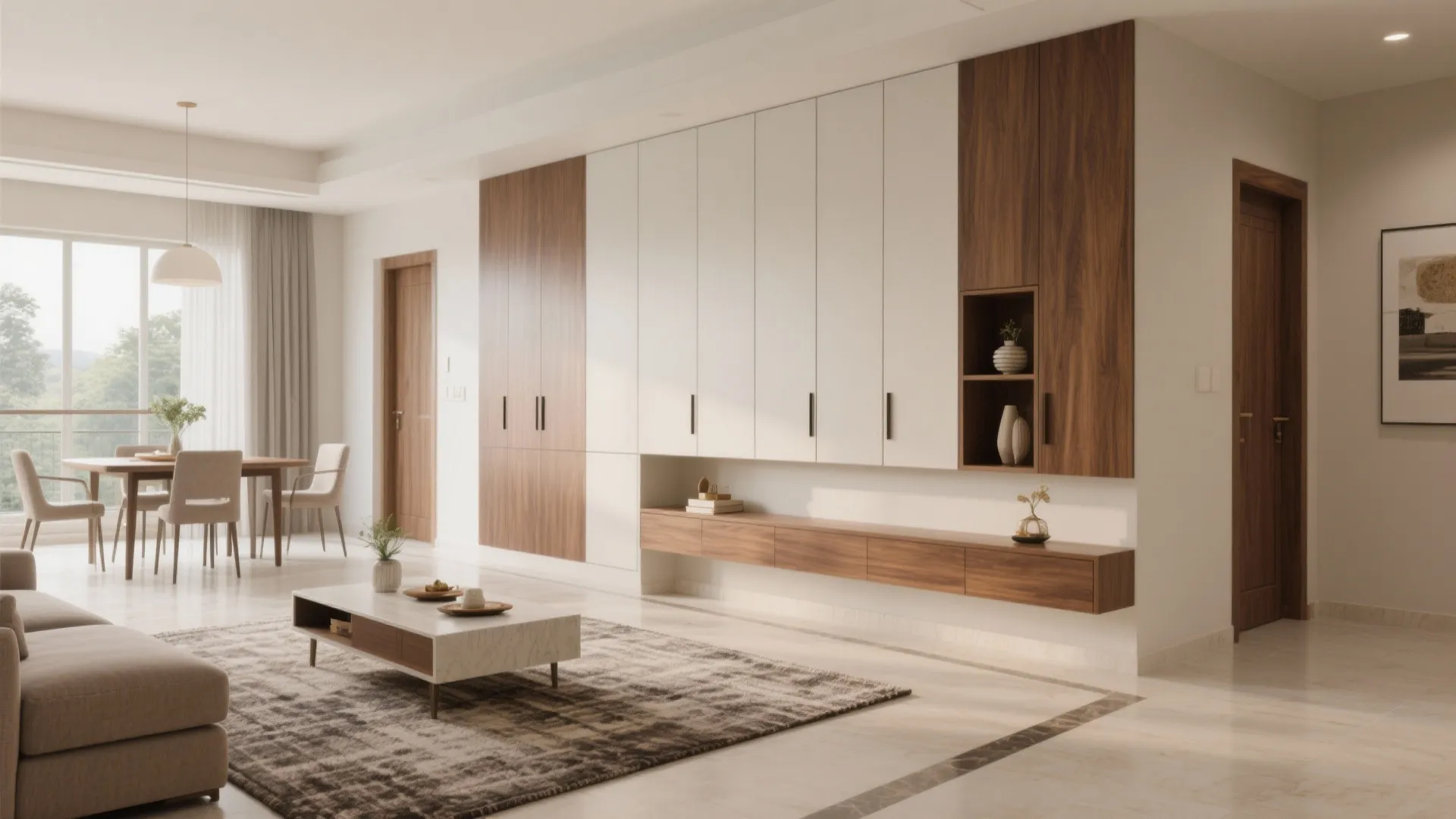 Minimalist Storage Zoning for Living–Dining